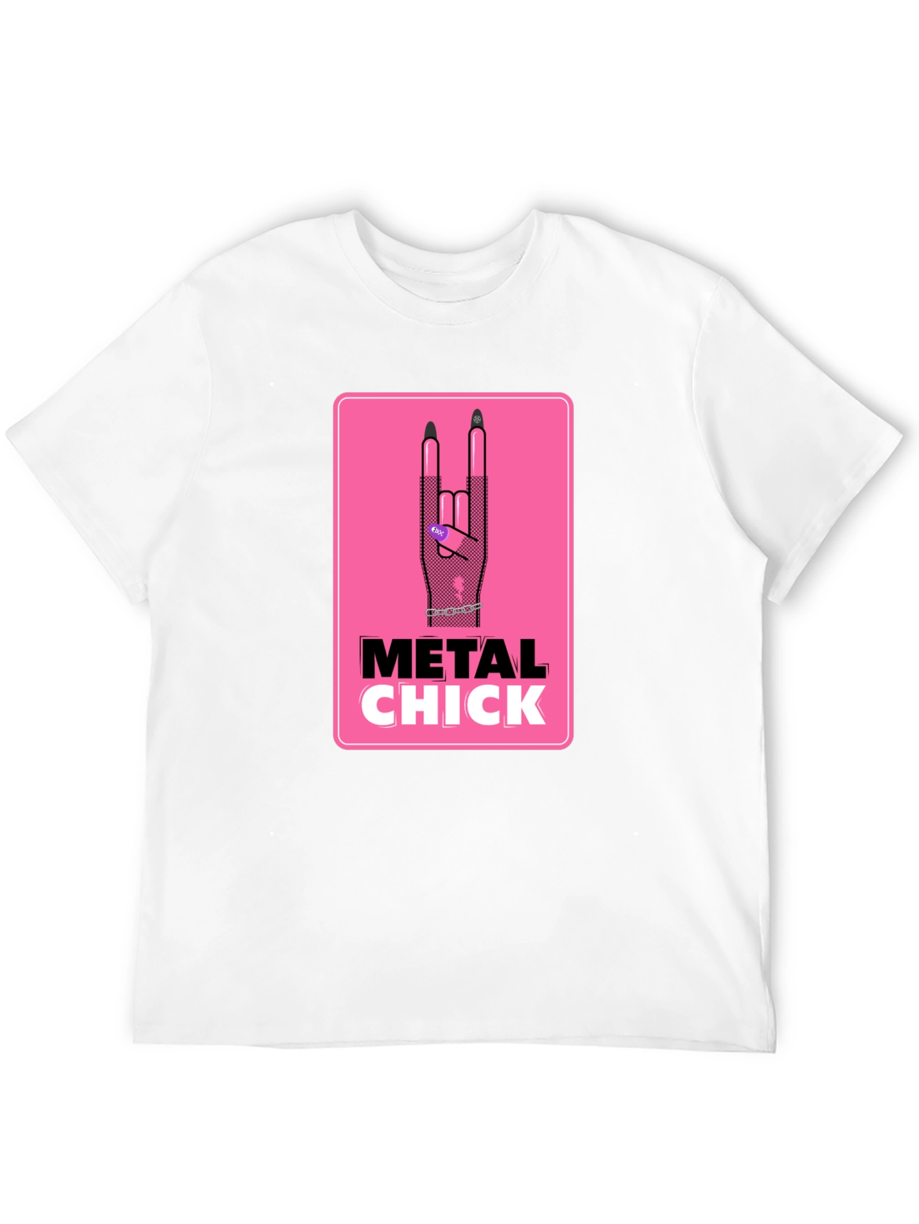 Metal Chick Graphic T-Shirt - Rocker Style
