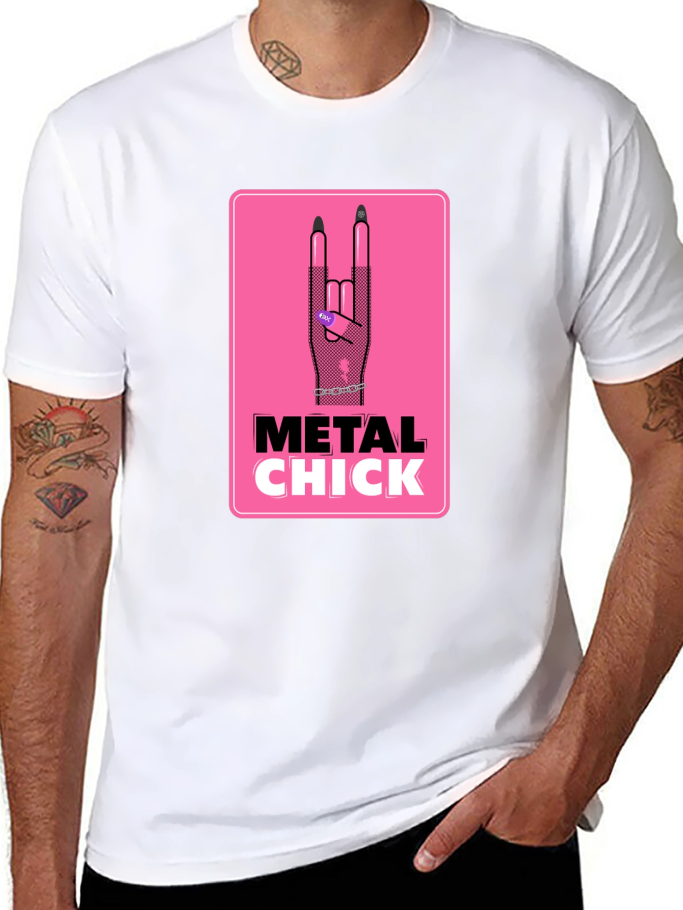 Metal Chick Graphic T-Shirt - Rocker Style