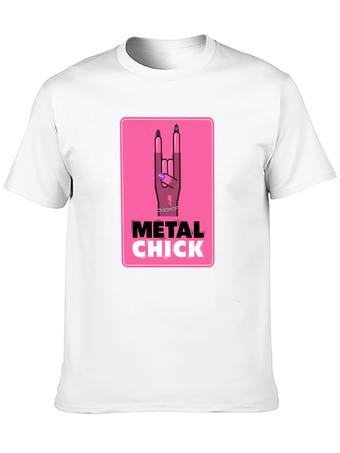 Metal Chick Graphic T-Shirt - Rocker Style