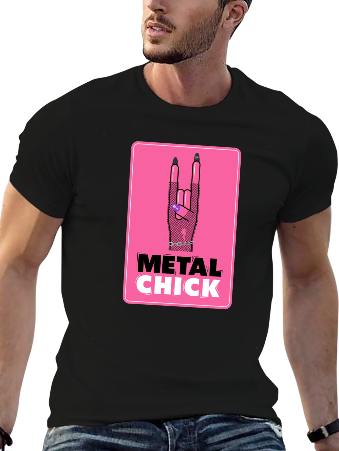 Metal Chick Graphic T-Shirt - Rocker Style