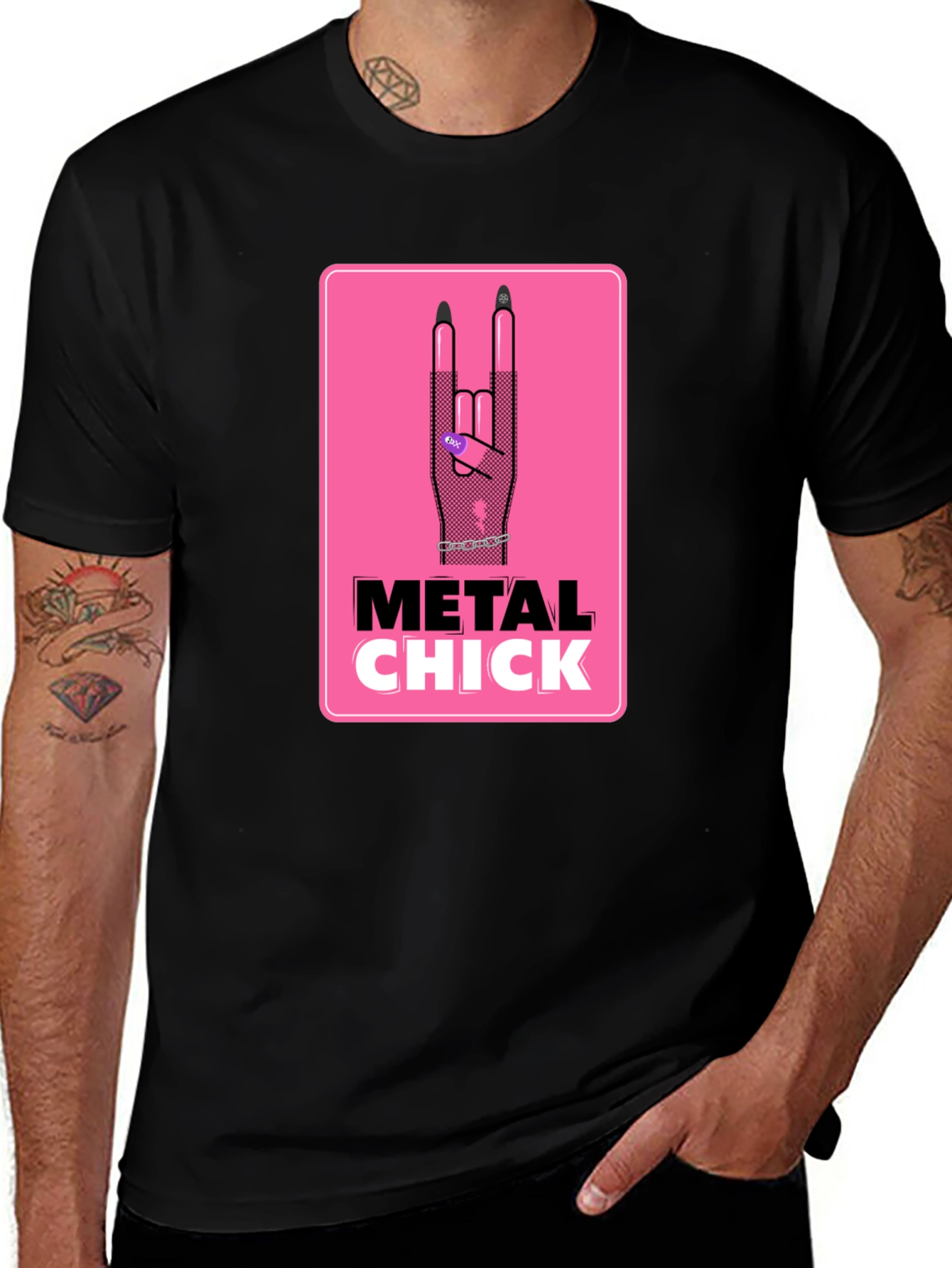 Metal Chick Graphic T-Shirt - Rocker Style