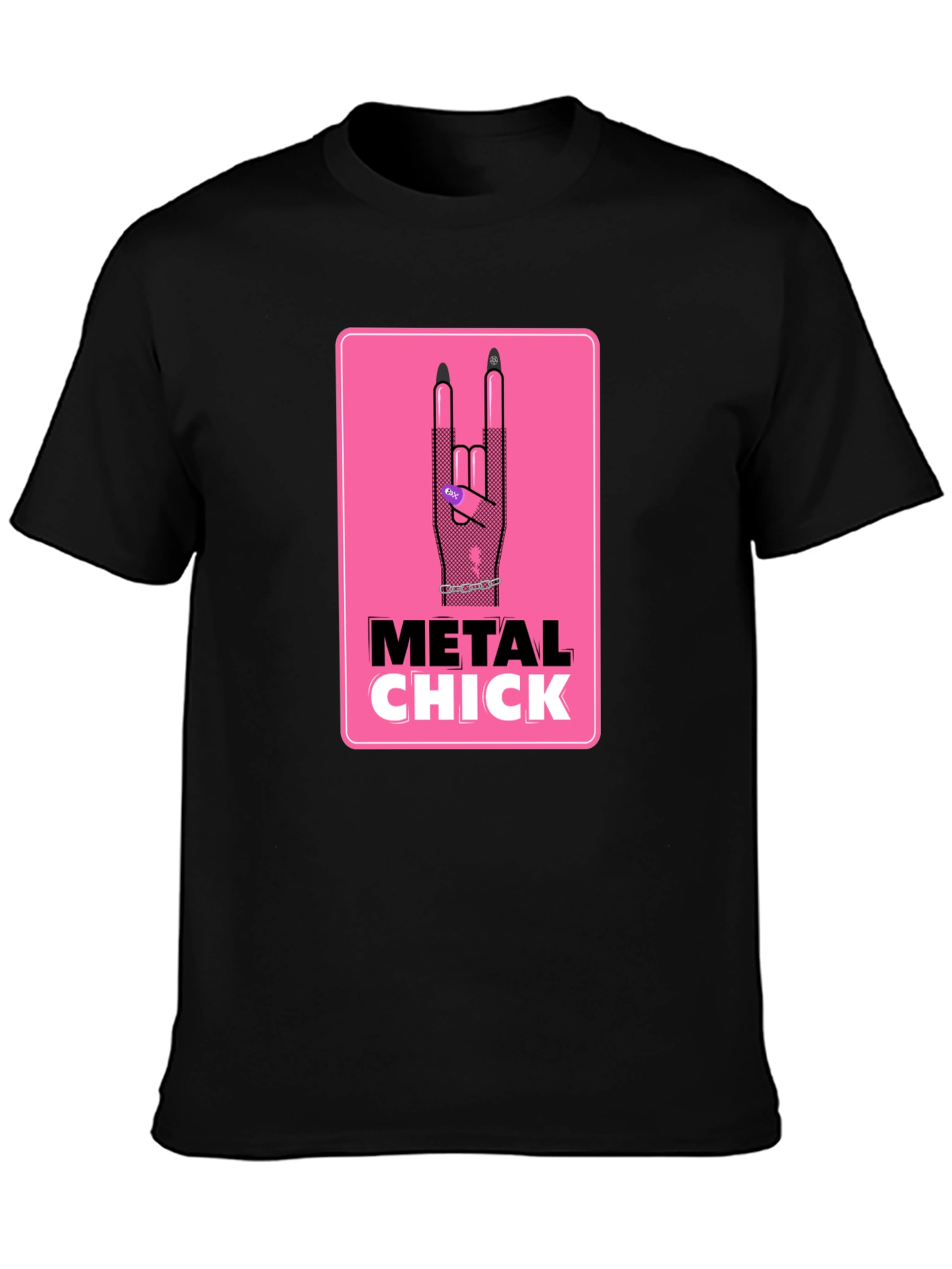 Metal Chick Graphic T-Shirt - Rocker Style