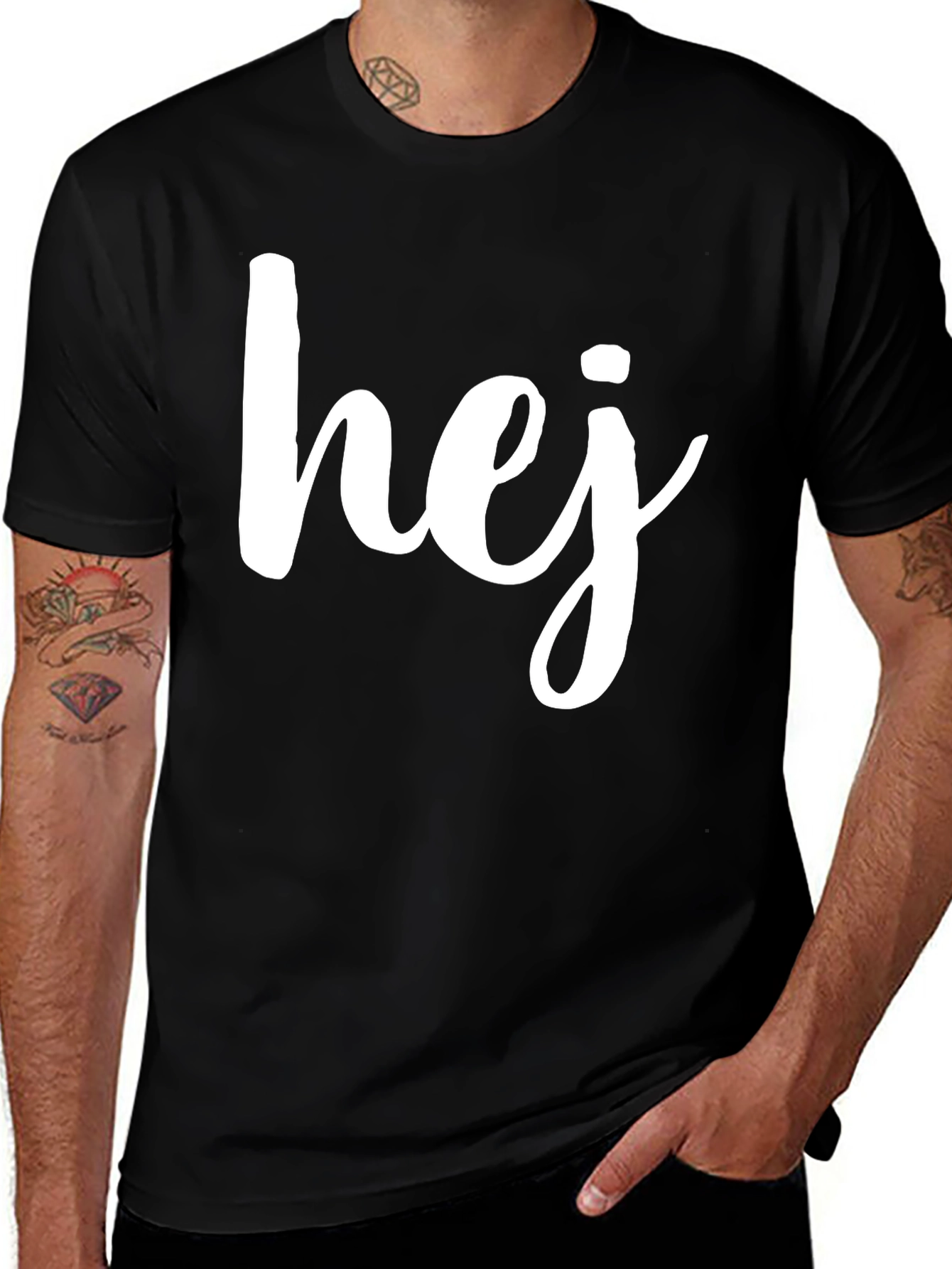 Hej Graphic Tee - Casual Comfort
