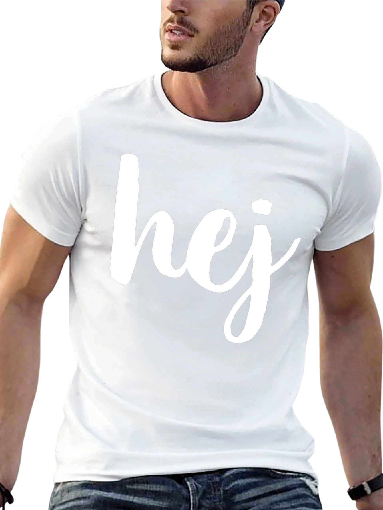 Hej Graphic Tee - Casual Comfort