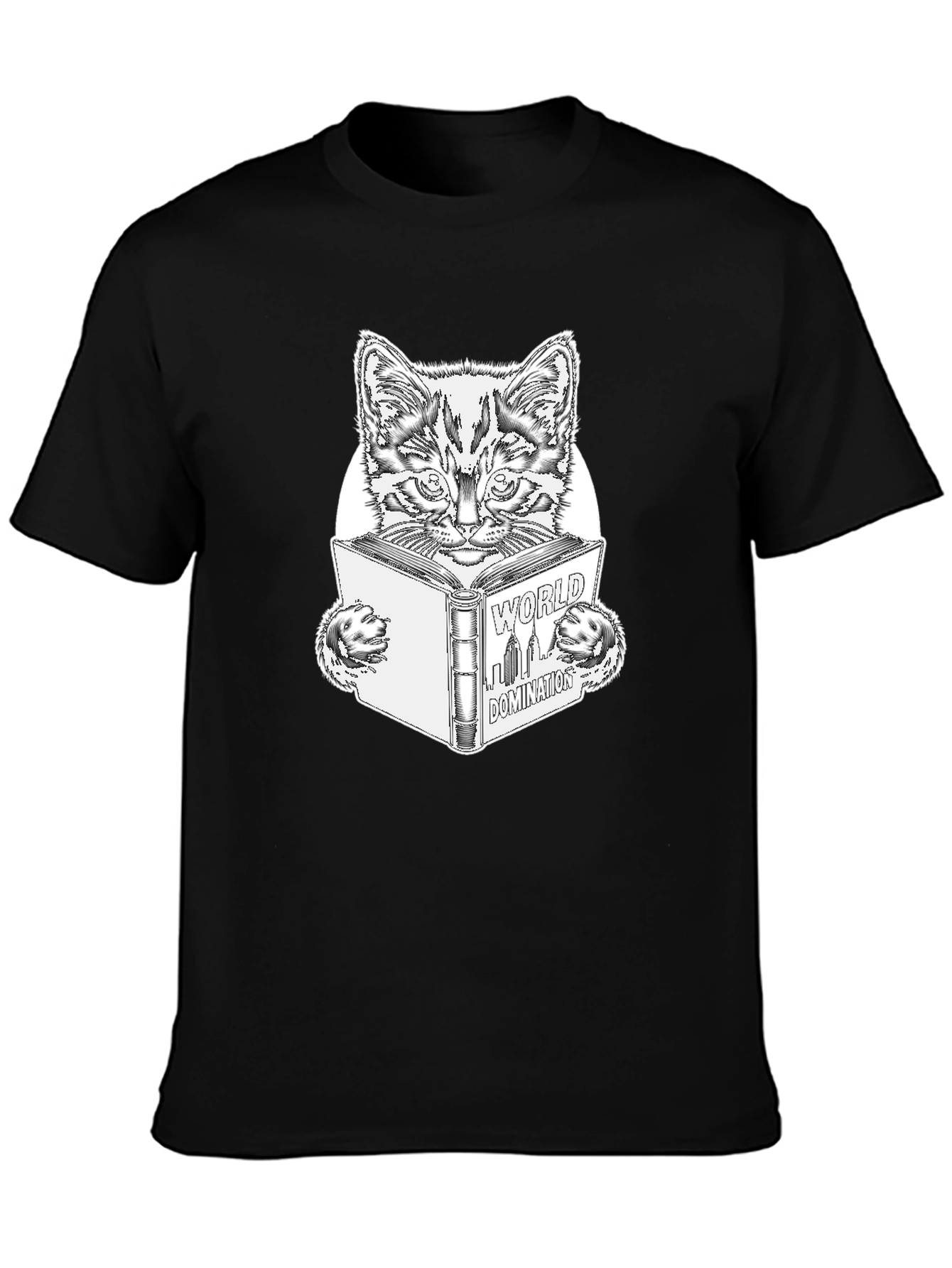 World Domination Cat T-Shirt - Black