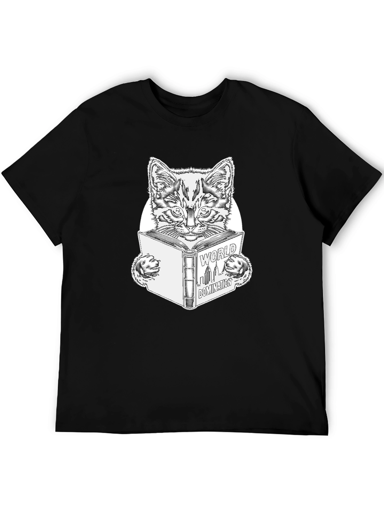 World Domination Cat T-Shirt - Black