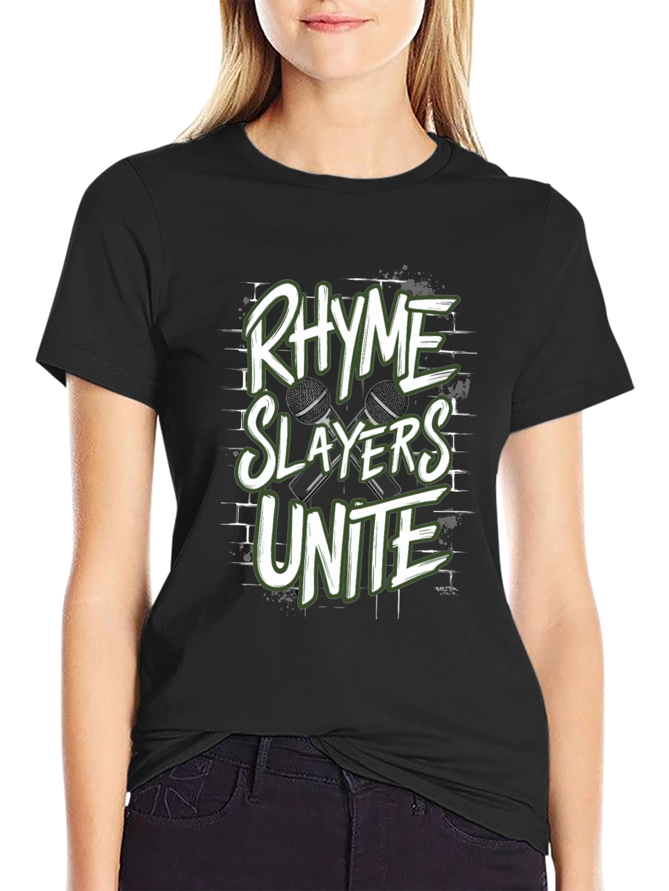 Rhyme Slayers Unite Black T-Shirt