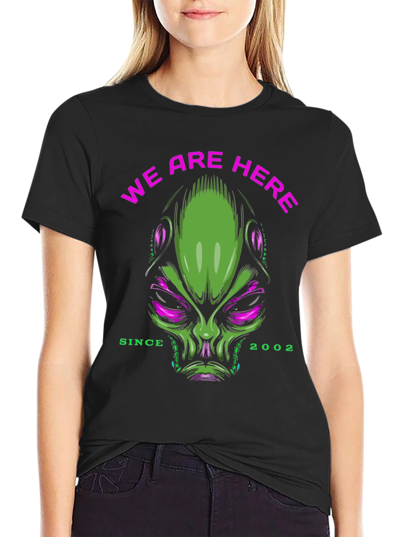 We Are Here Alien Graphic T-Shirt