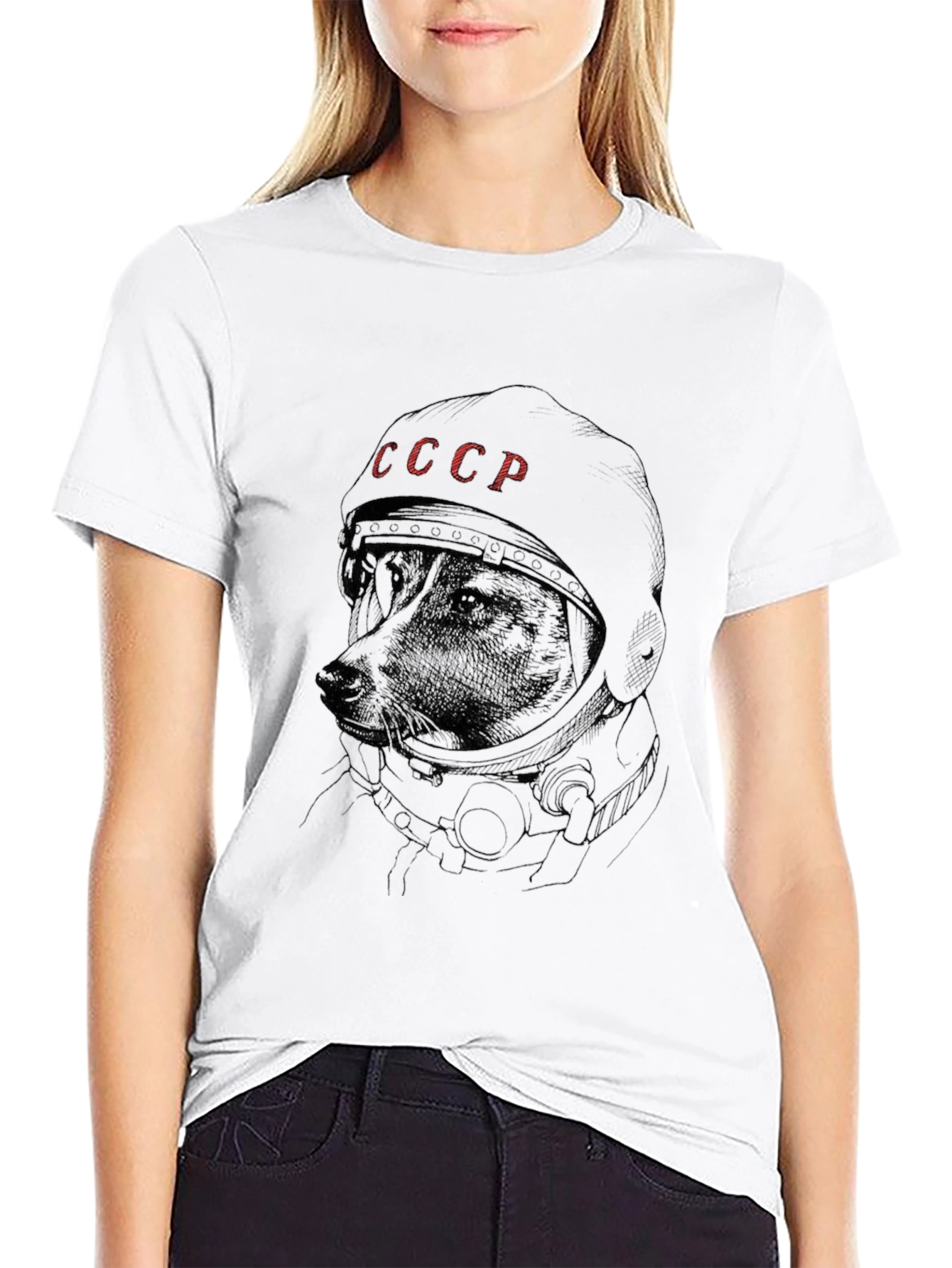 Cosmic Dog T-Shirt - USSR Space Dog Laika Tee