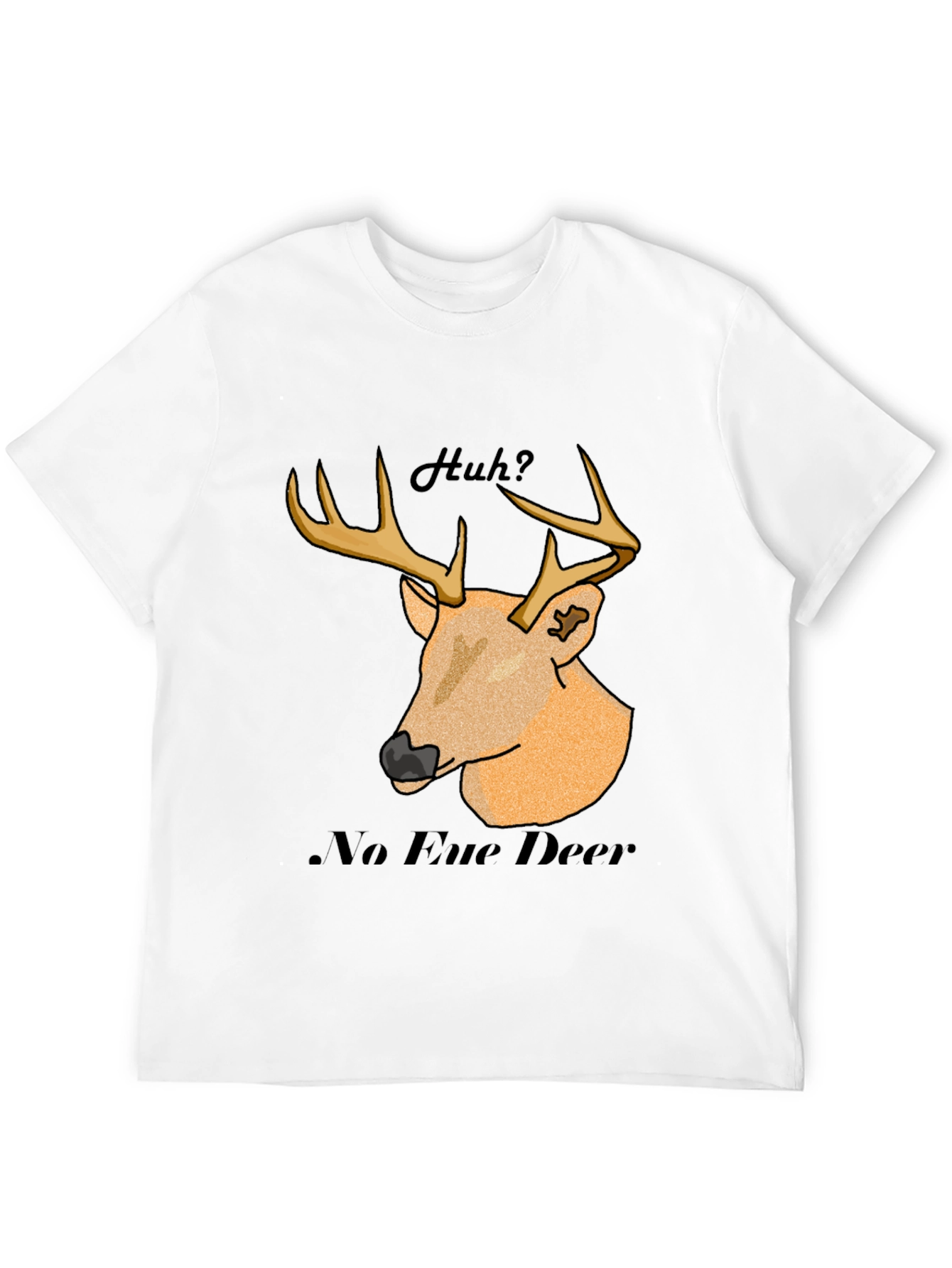 No Eue Deer T-Shirt - Black