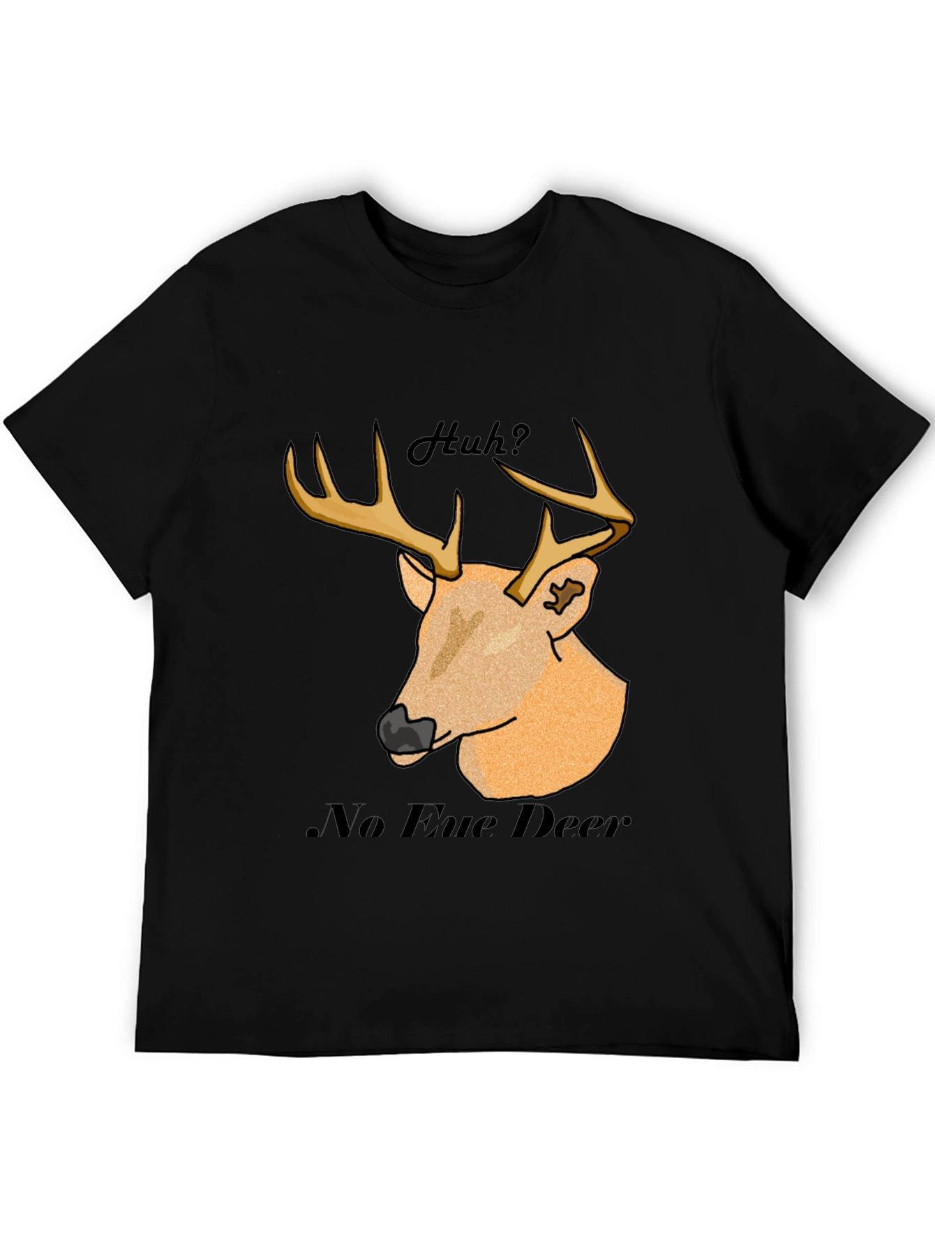 No Eue Deer T-Shirt - Black