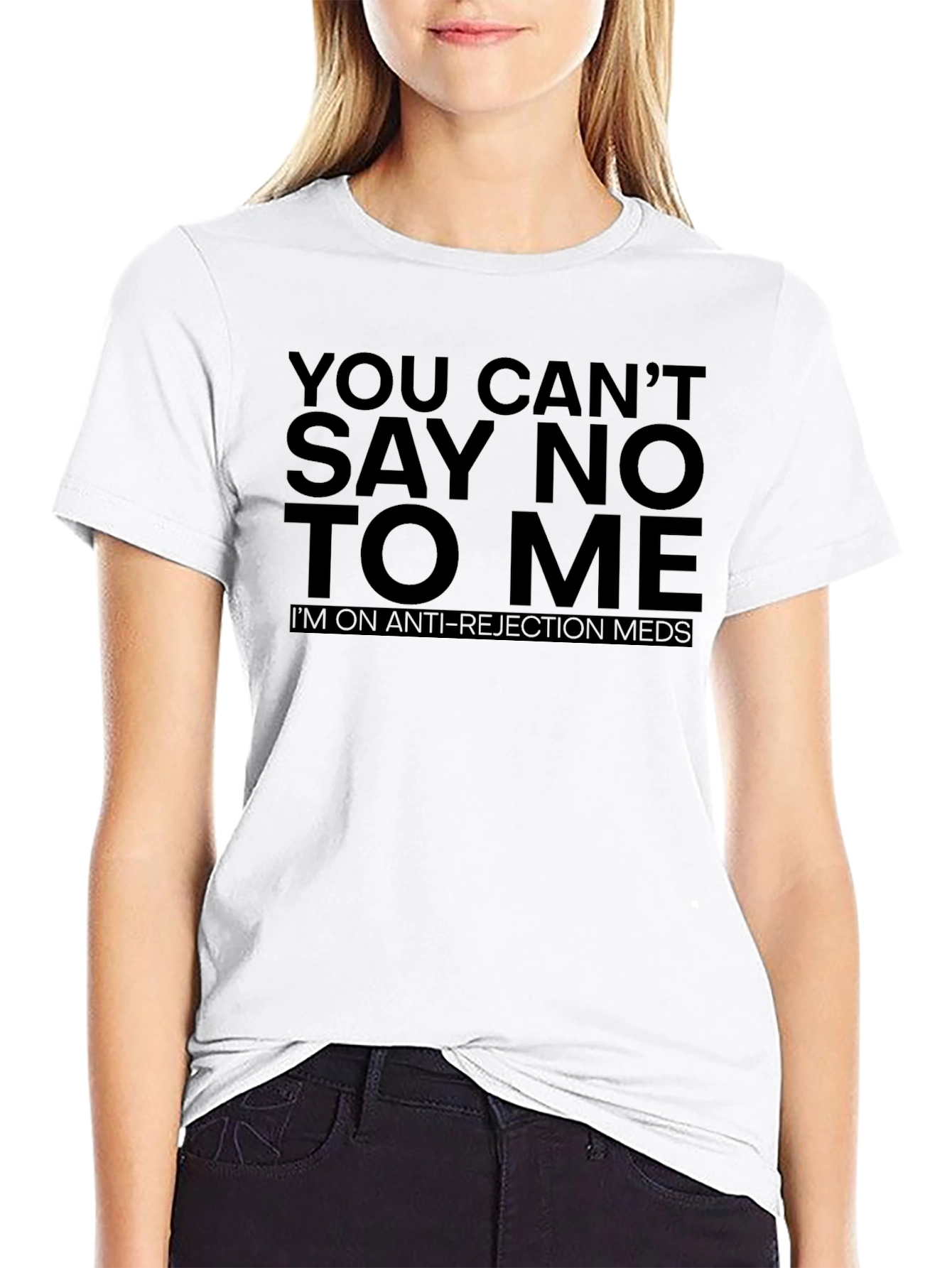 Funny Anti-Rejection Meds Black T-Shirt