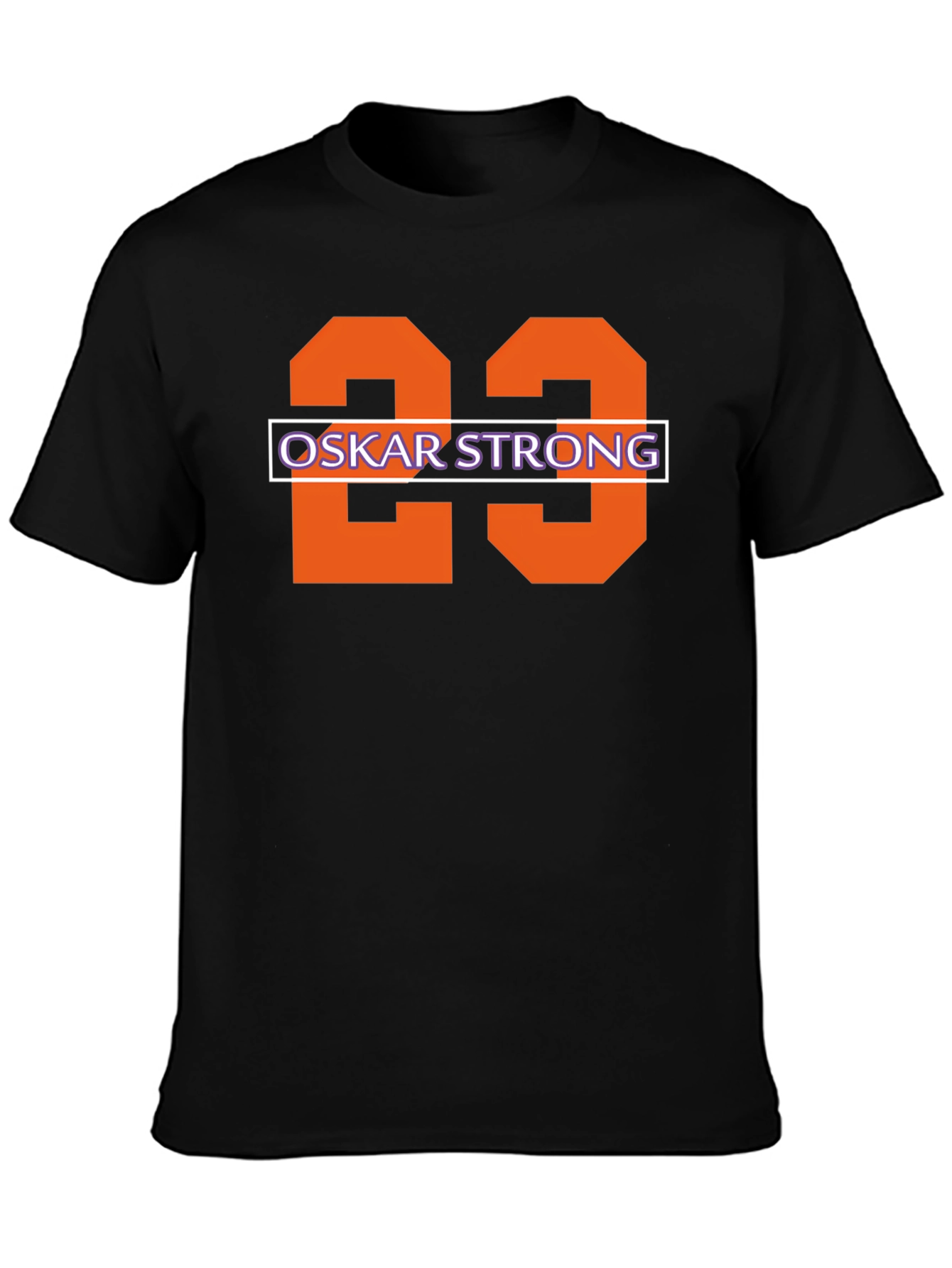 Oskar Strong Number 23 Black T-Shirt