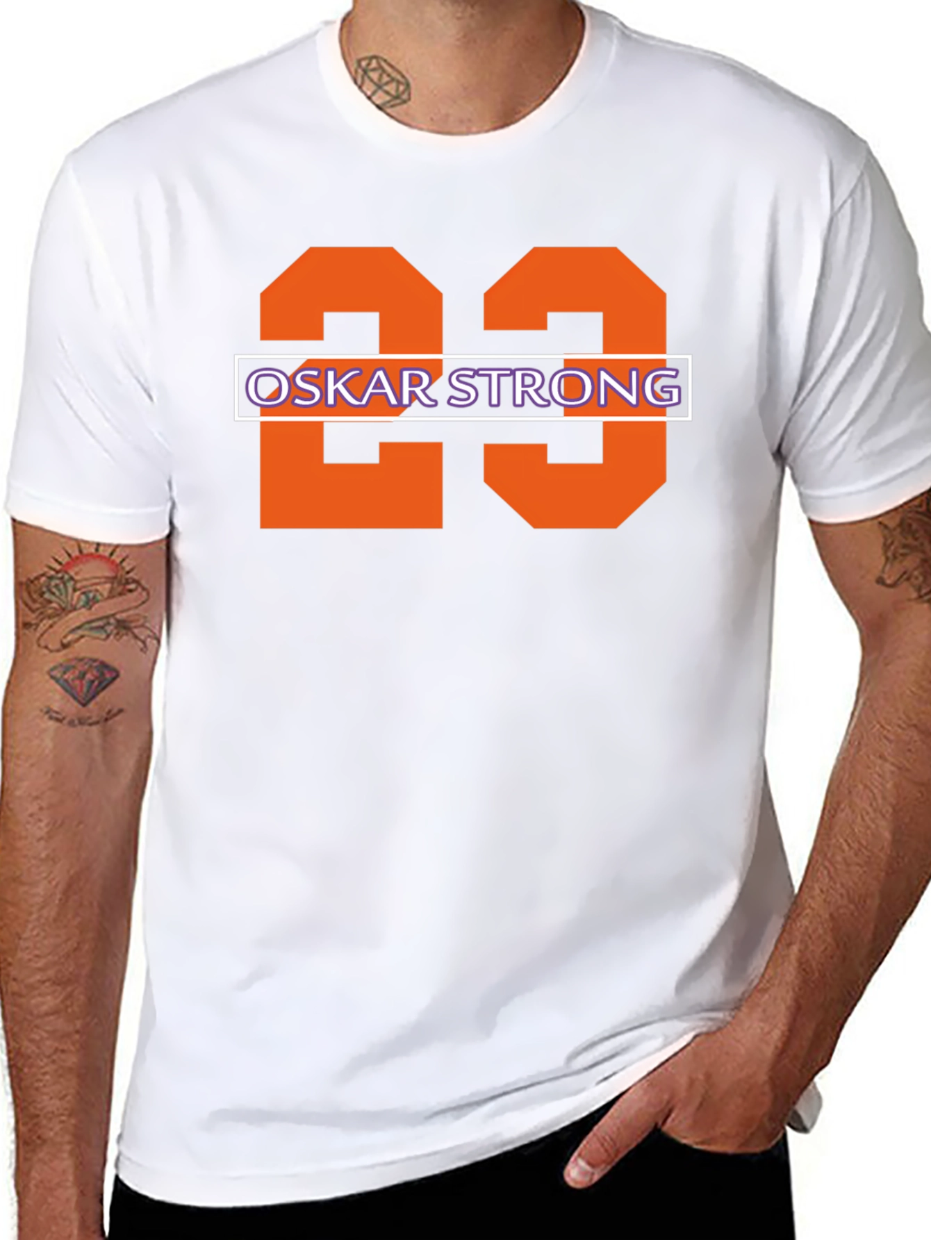 Oskar Strong Number 23 Black T-Shirt