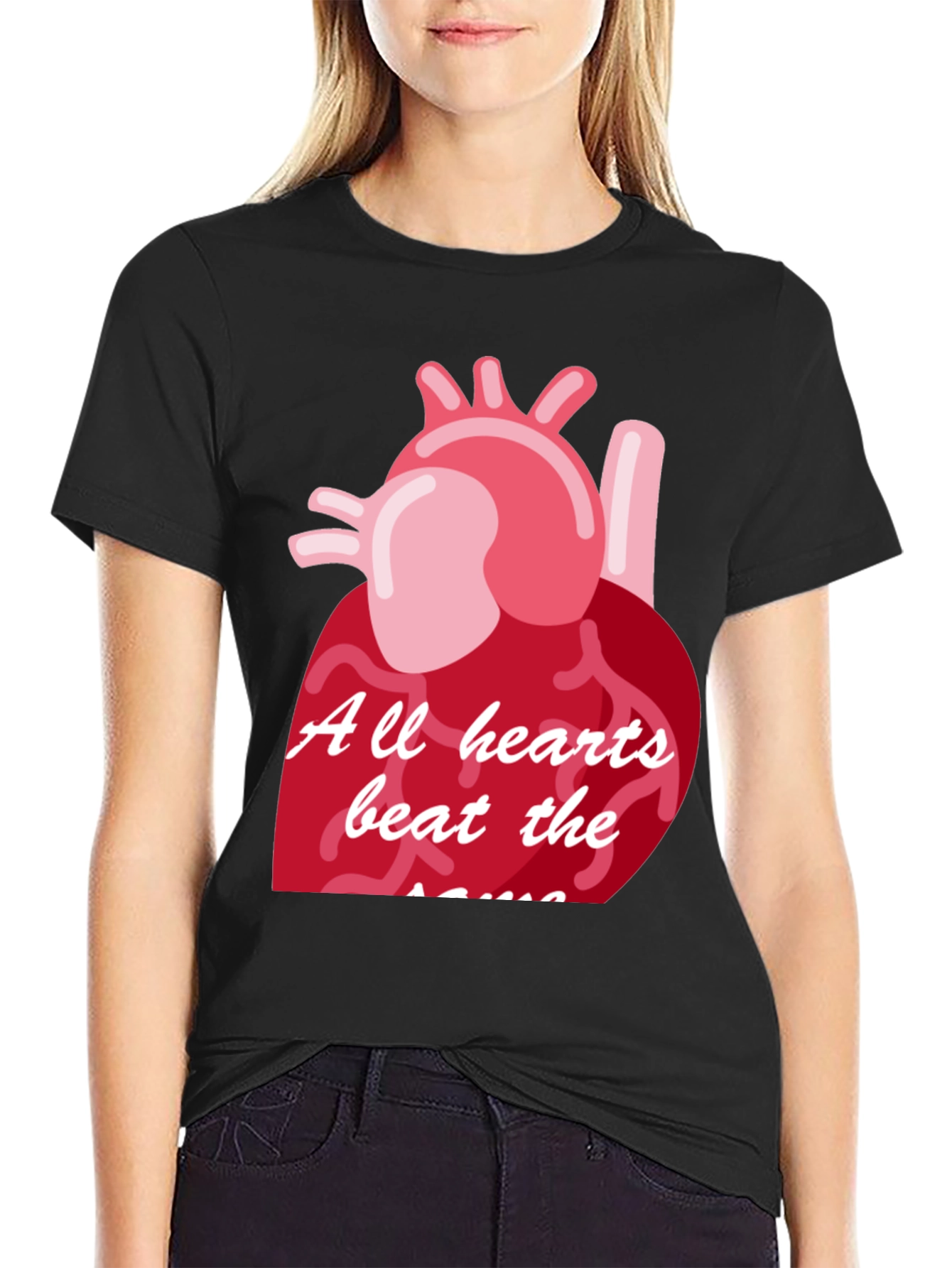 Heartbeat Graphic Tee - All Hearts Beat the Same