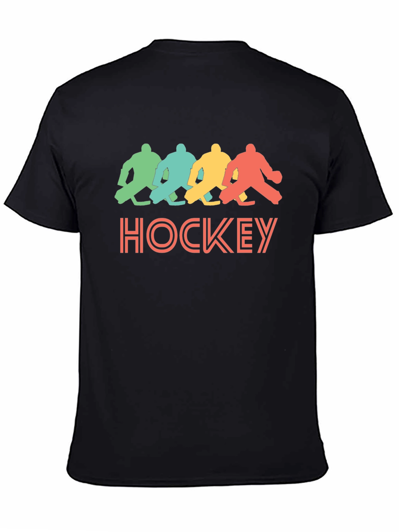 Retro Hockey Graphic T-Shirt - Black Tee