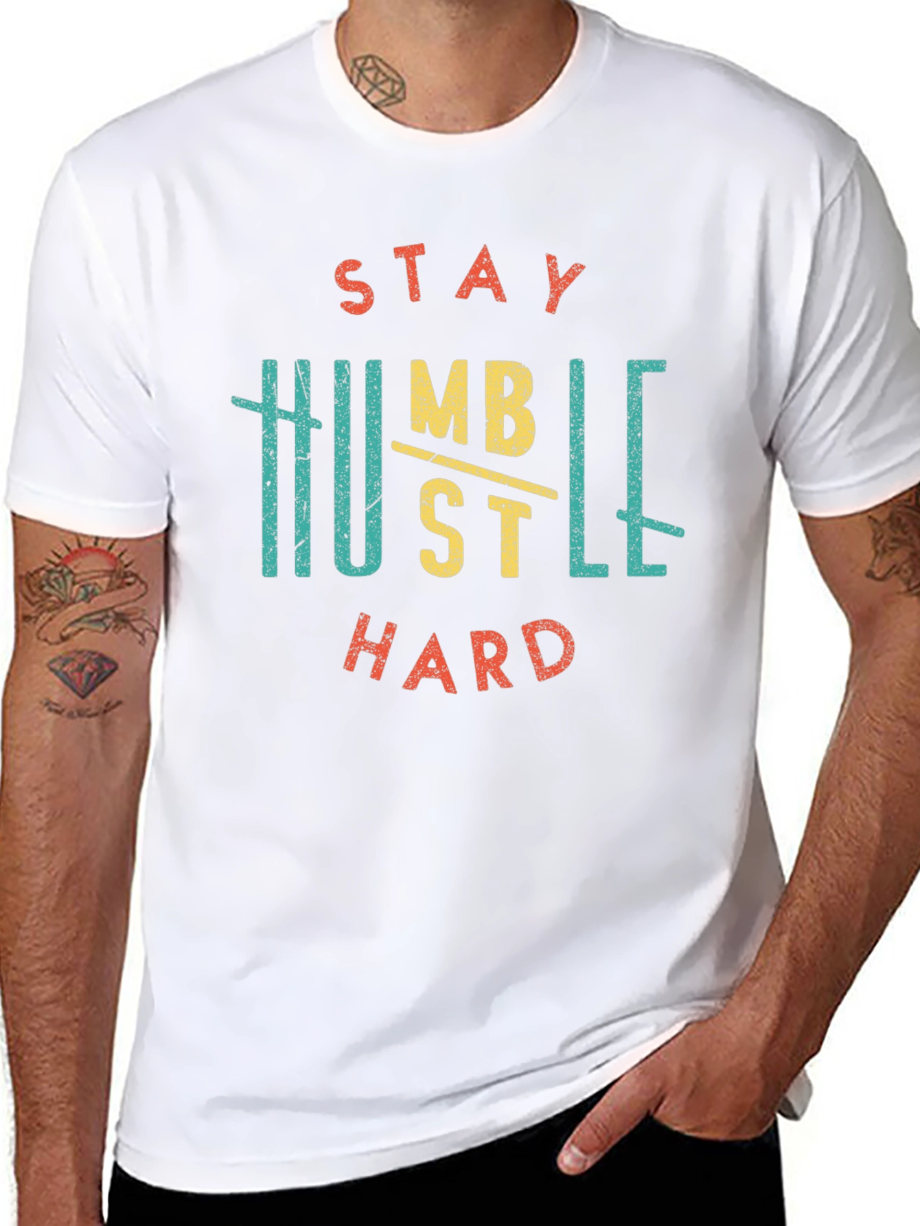 Stay Humble Hustle Hard Graphic T-Shirt