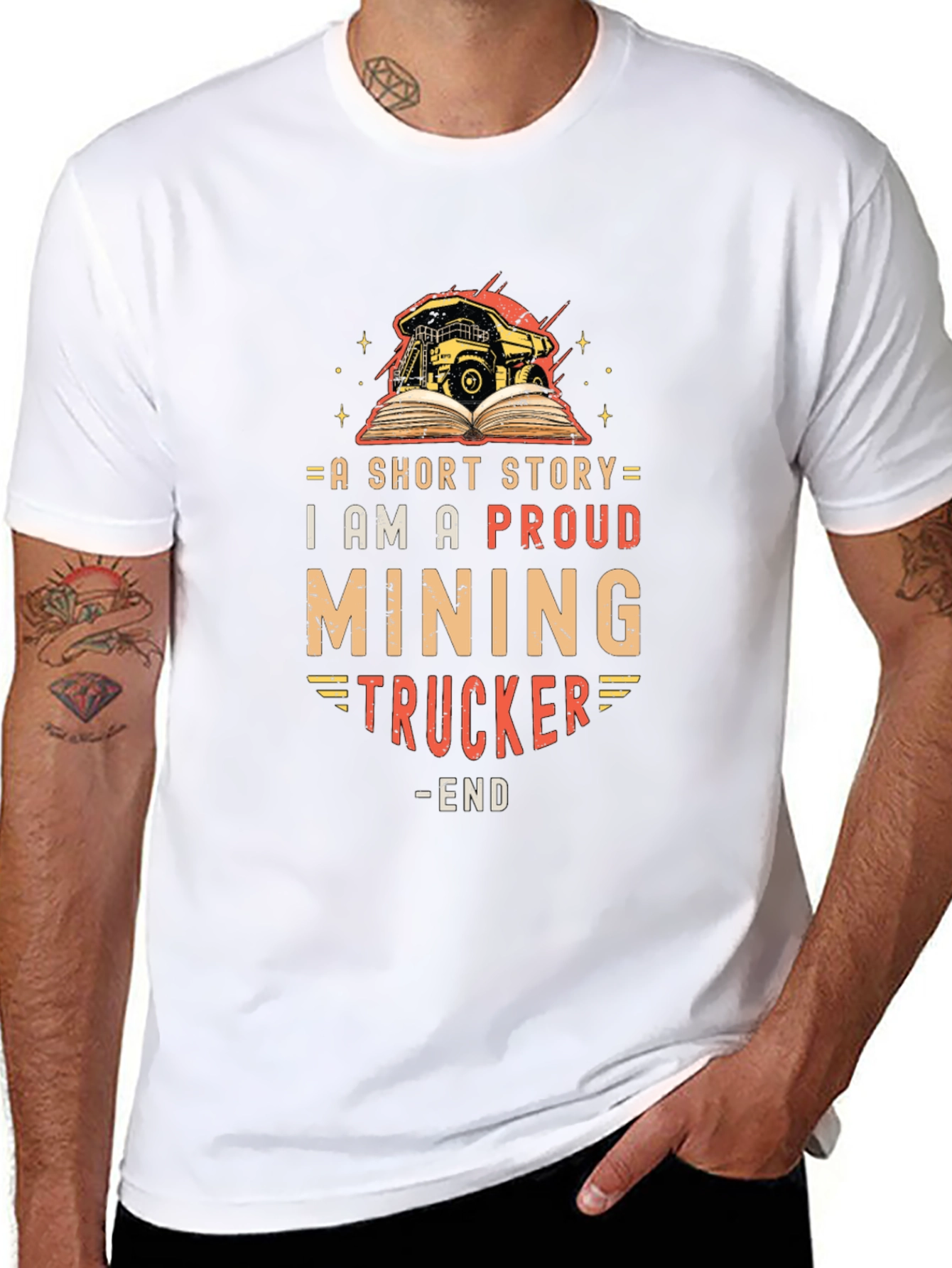 Proud Mining Trucker Short Story T-Shirt