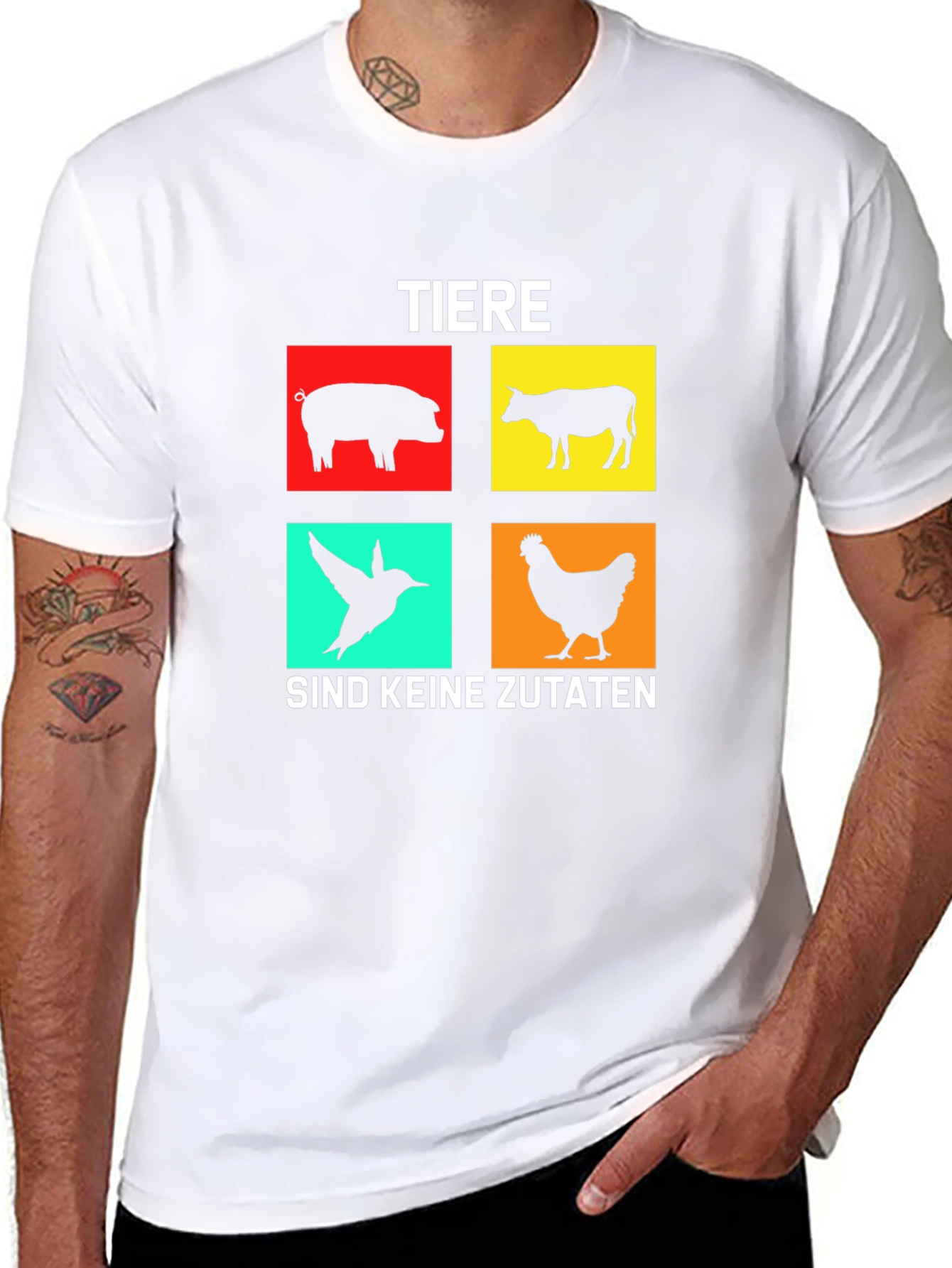 Vegan T-Shirt: Tiere Sind Keine Zutaten