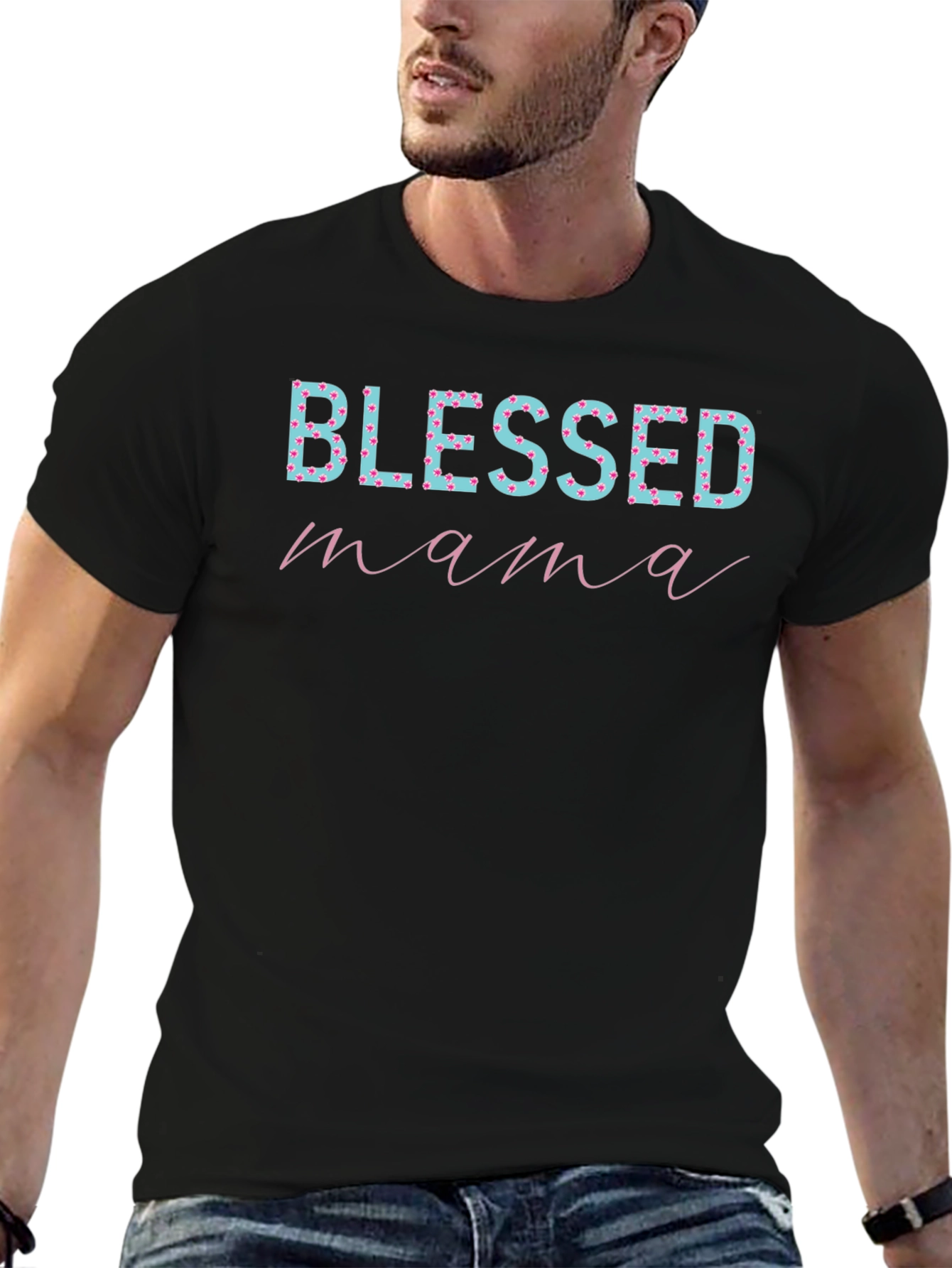 Blessed Mama Graphic Tee - Stylish Moms T-Shirt