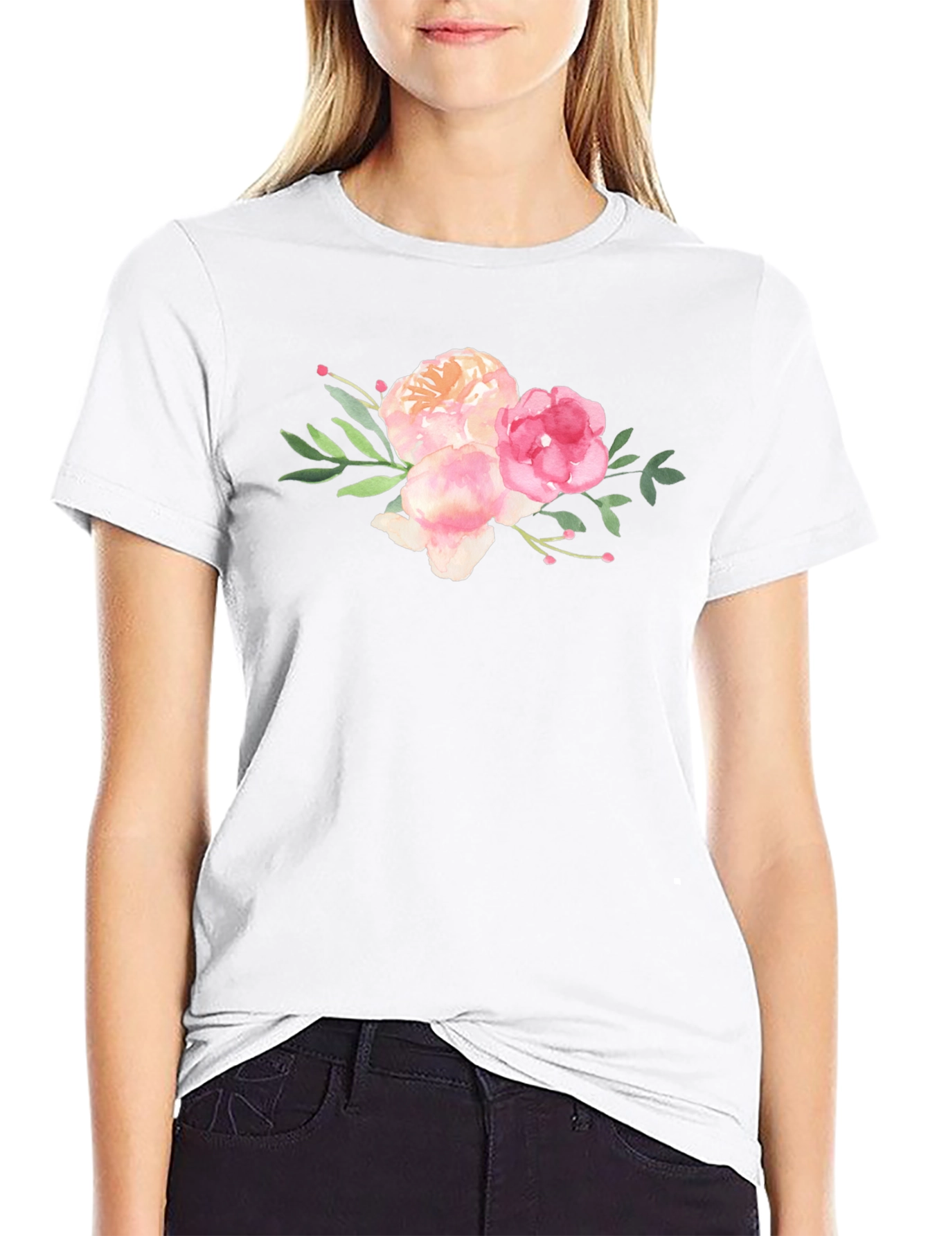 Floral Bouquet Black T-Shirt