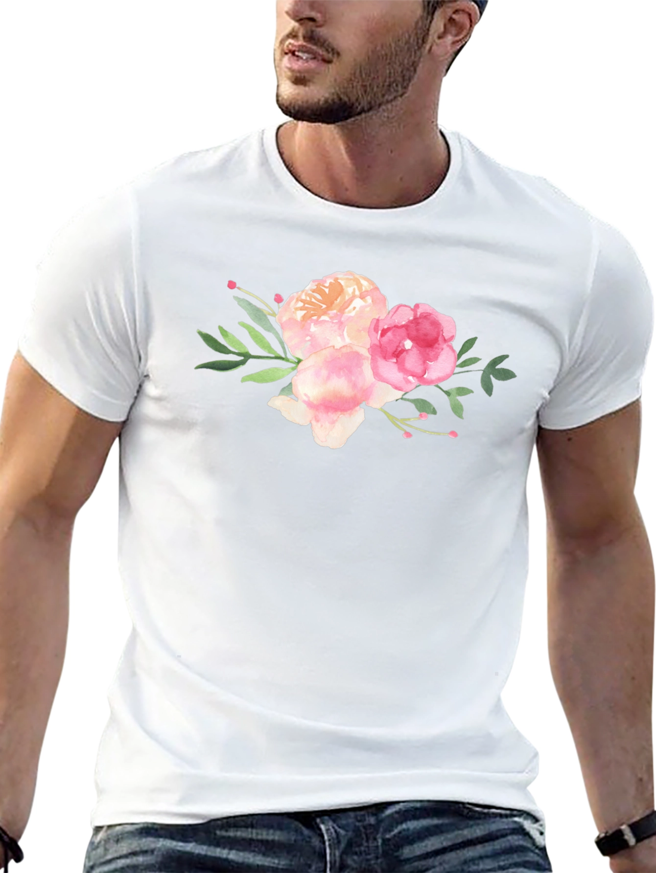 Floral Bouquet Black T-Shirt