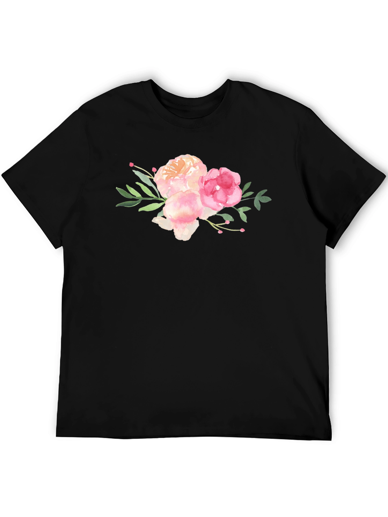 Floral Bouquet Black T-Shirt