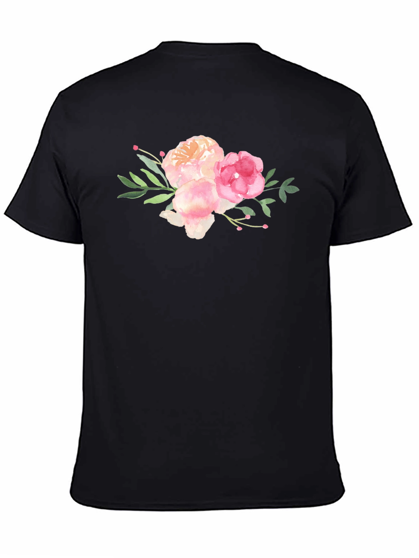 Floral Bouquet Black T-Shirt