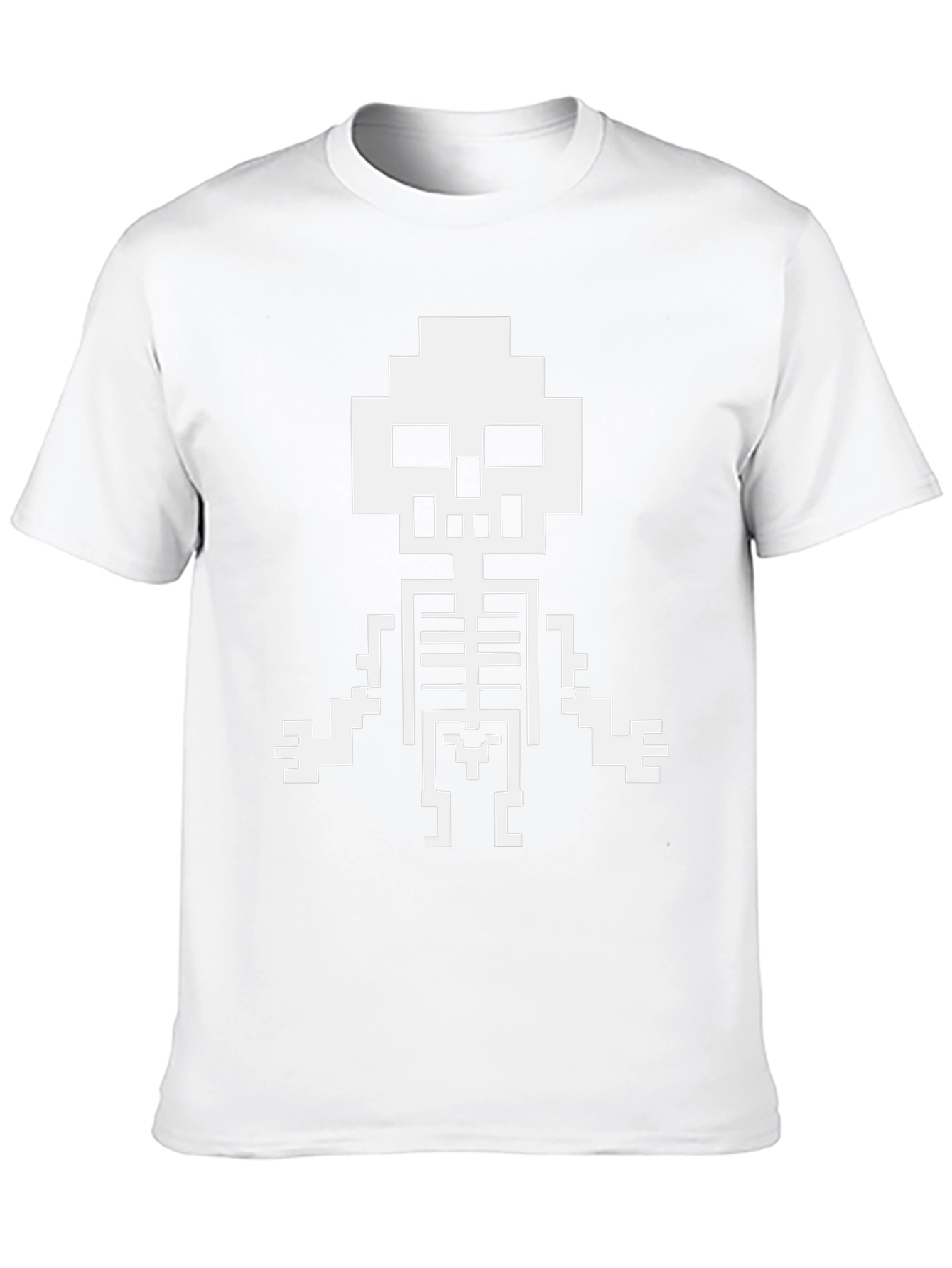 Pixel Skeleton Graphic Tee - Black