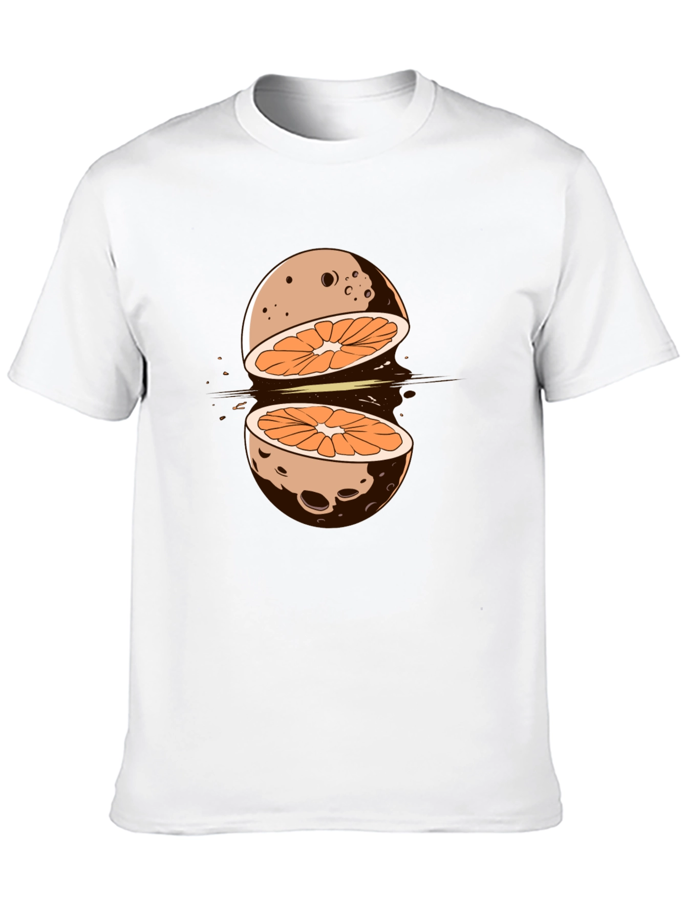 Orange Moon Graphic T-Shirt