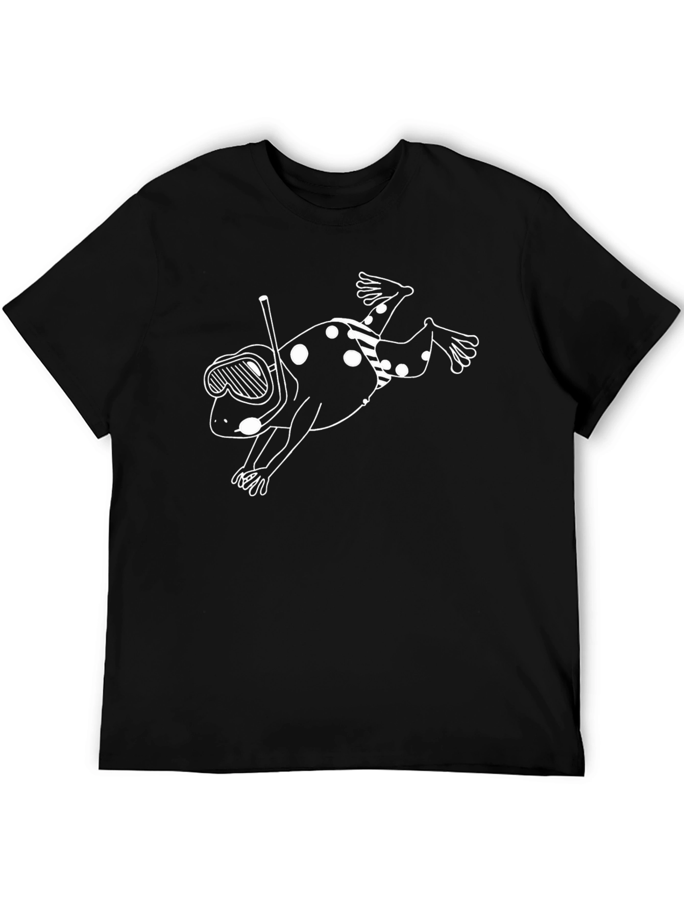 Funky Diving Frog Graphic T-Shirt
