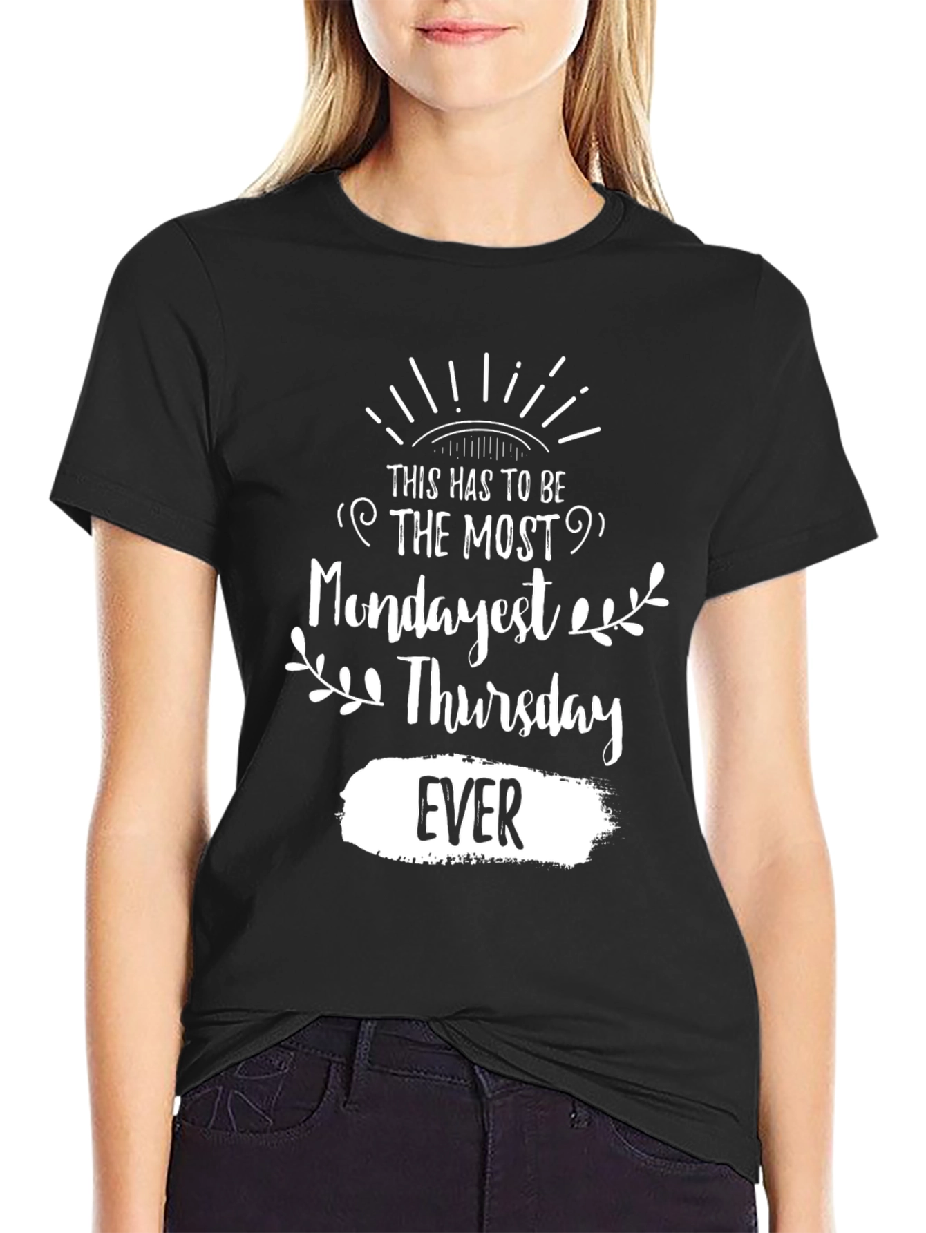 Mondayest Thursday Ever Black Graphic Tee