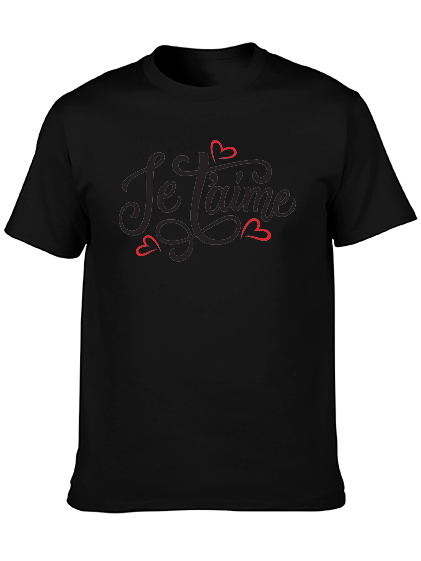 Je taime Black Graphic Tee