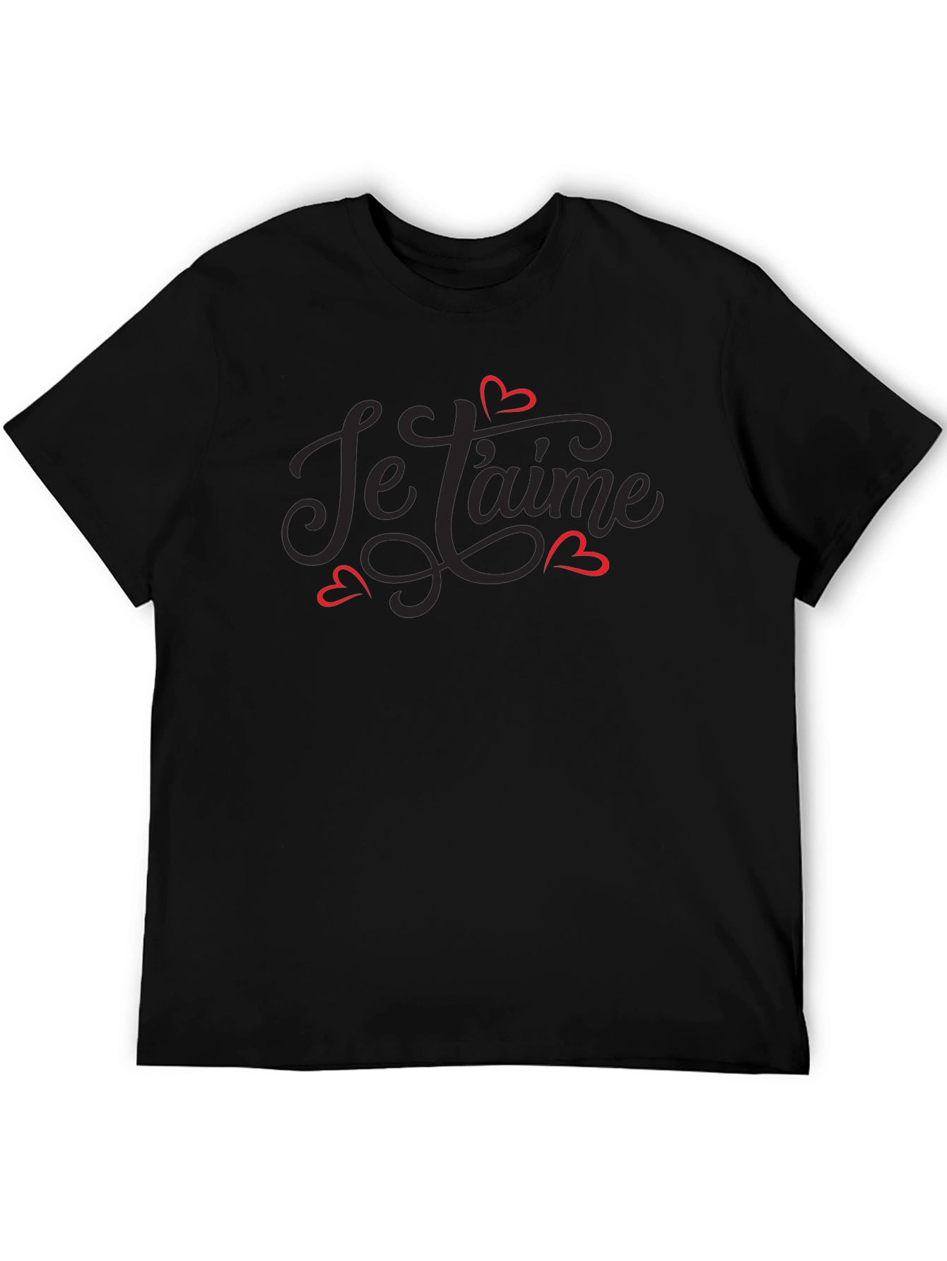 Je taime Black Graphic Tee