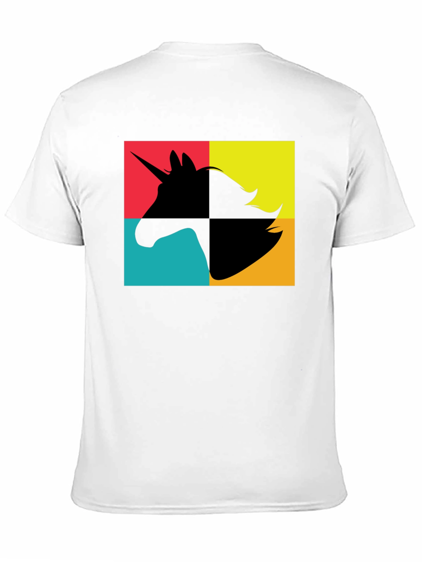 Unicorn Pop Art Graphic Black T-Shirt