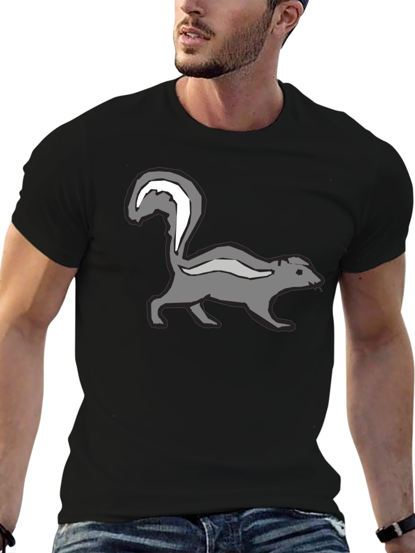 Skunk Graphic Black T-Shirt