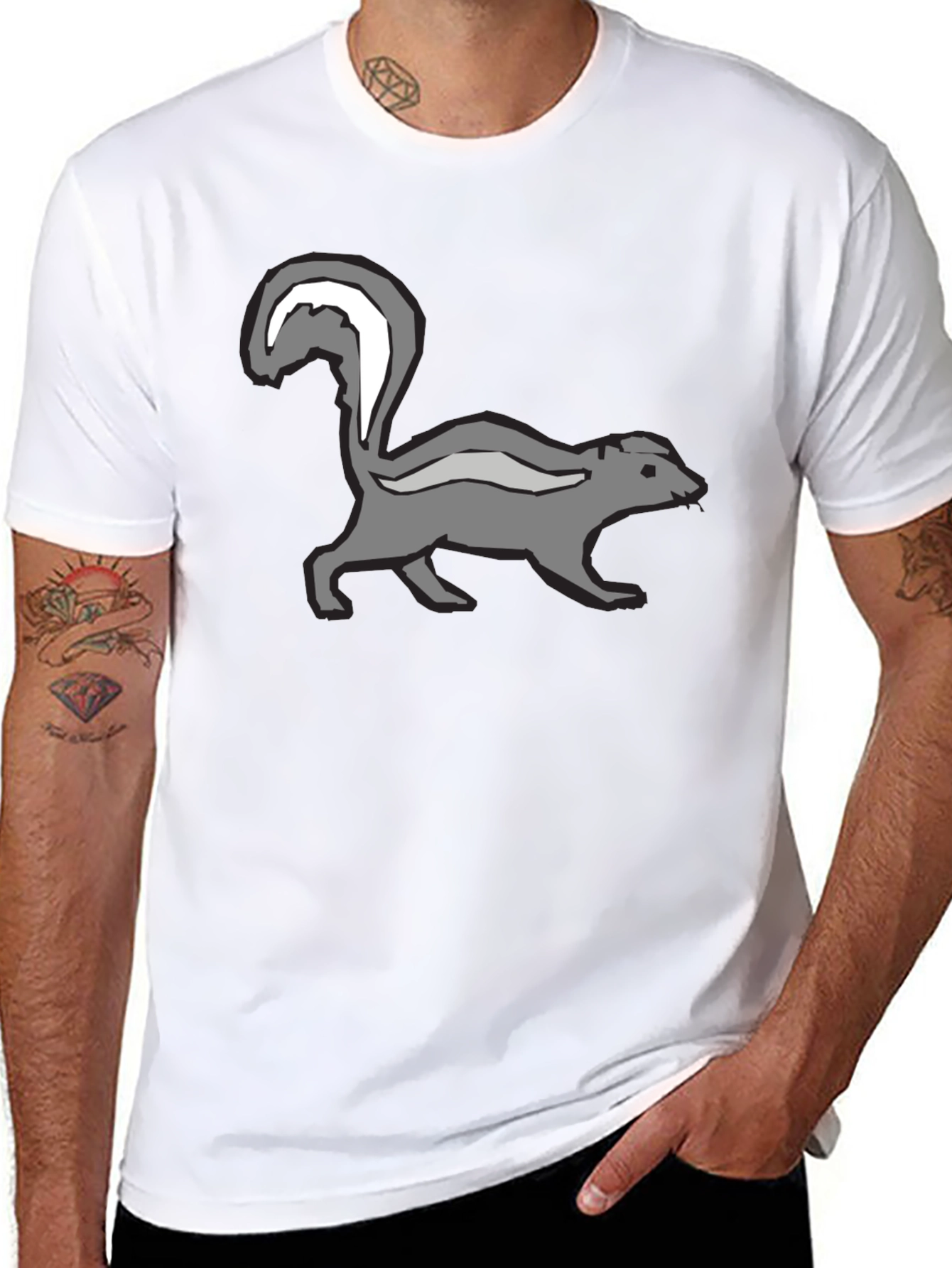 Skunk Graphic Black T-Shirt