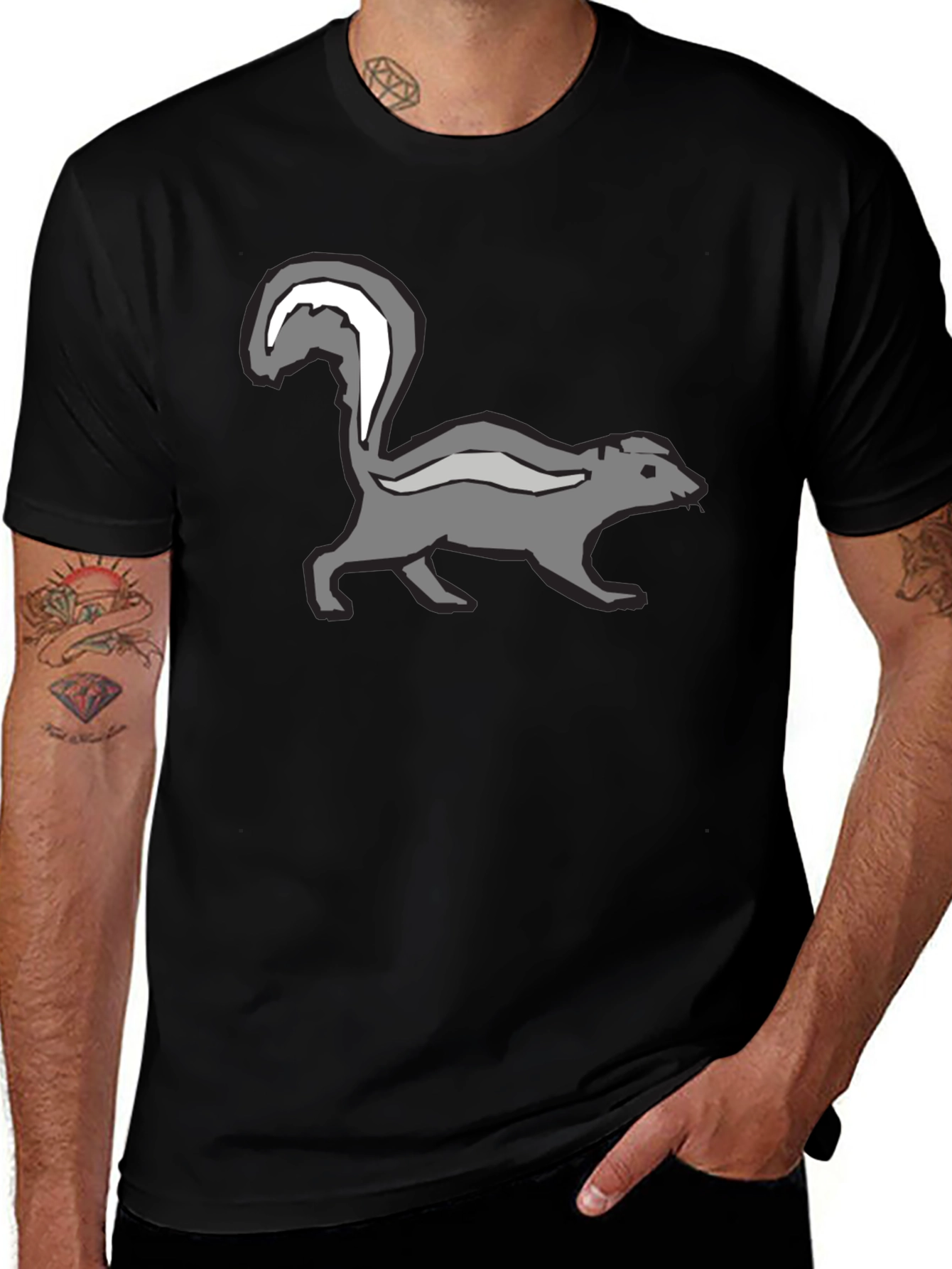 Skunk Graphic Black T-Shirt