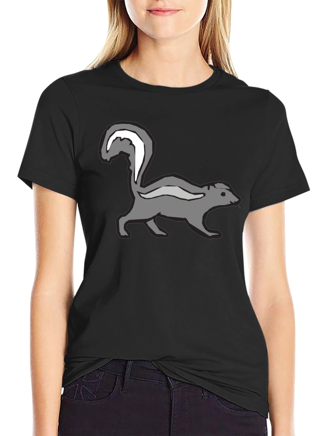 Skunk Graphic Black T-Shirt