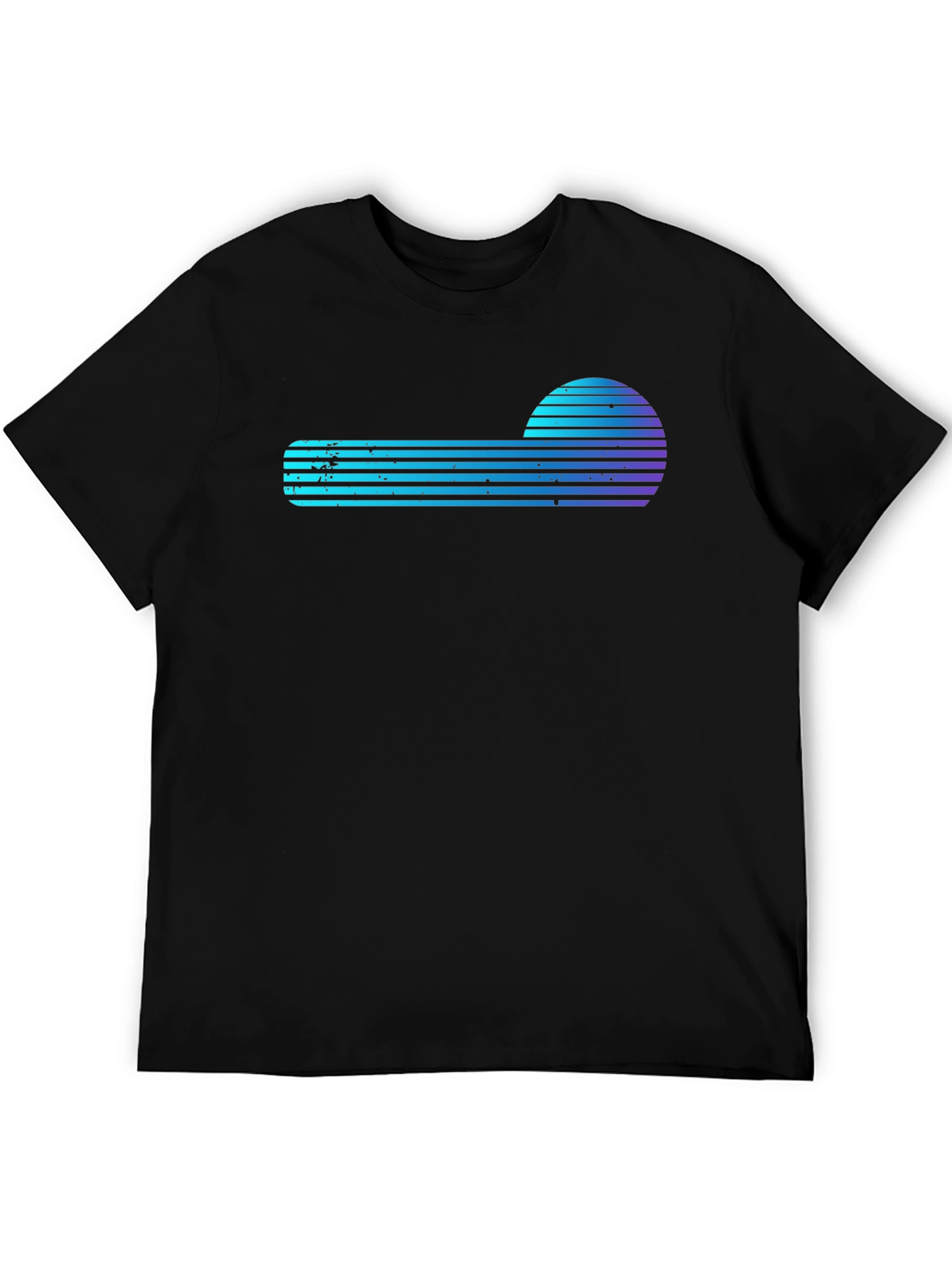 Retro Wave Graphic Tee - Synthwave Sun Design