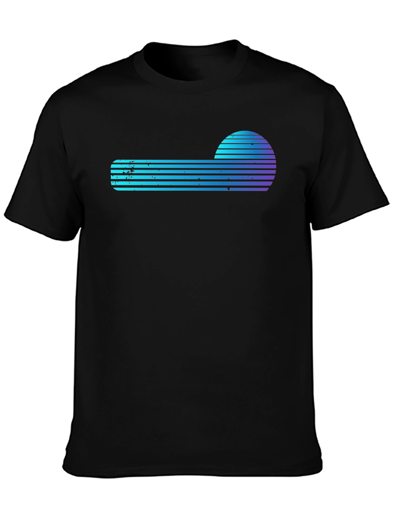 Retro Wave Graphic Tee - Synthwave Sun Design