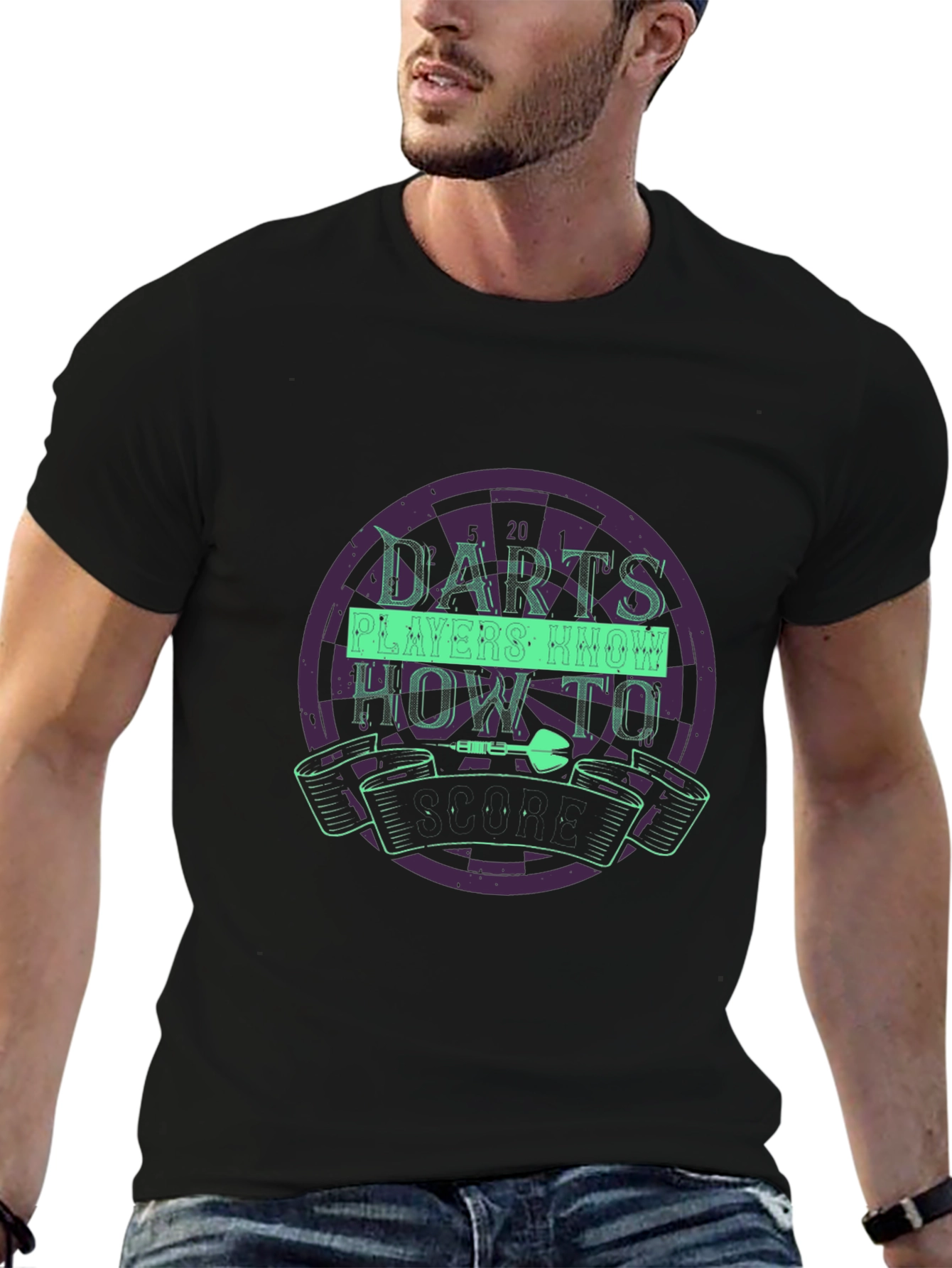 Darts Players Know How To Dart Black T-Shirt