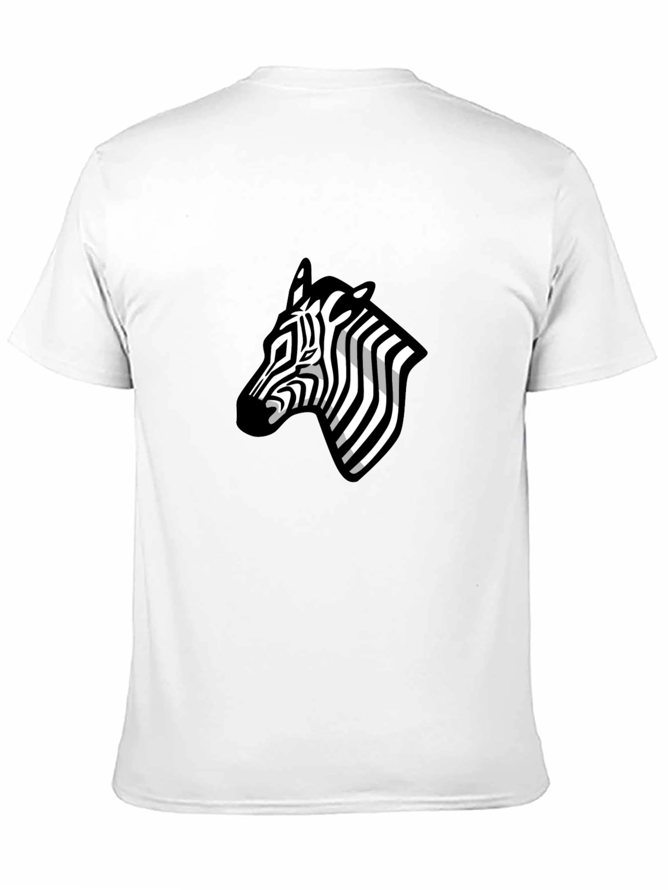 Zebra Head Graphic Tee - Black Casual T-Shirt