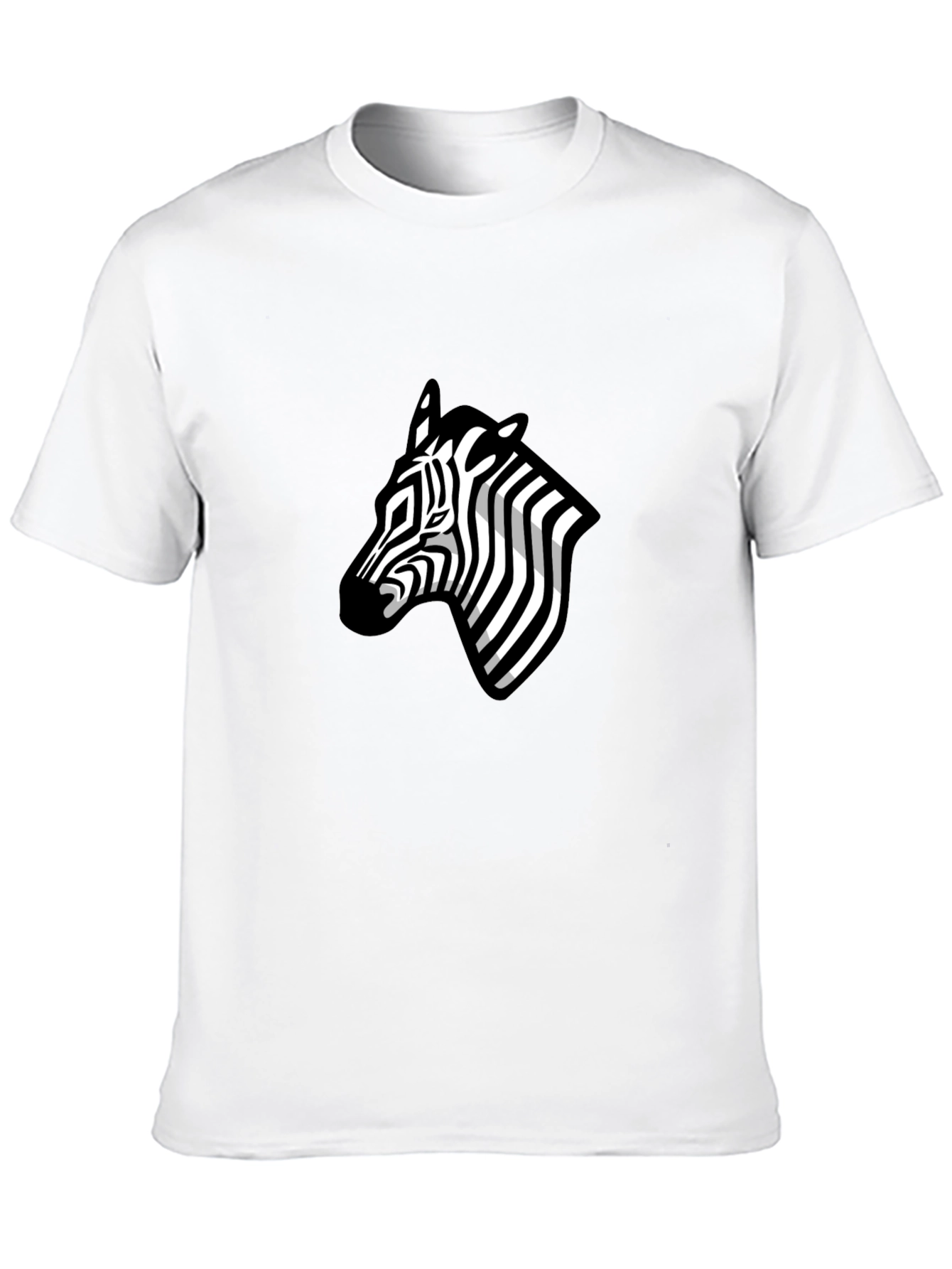 Zebra Head Graphic Tee - Black Casual T-Shirt