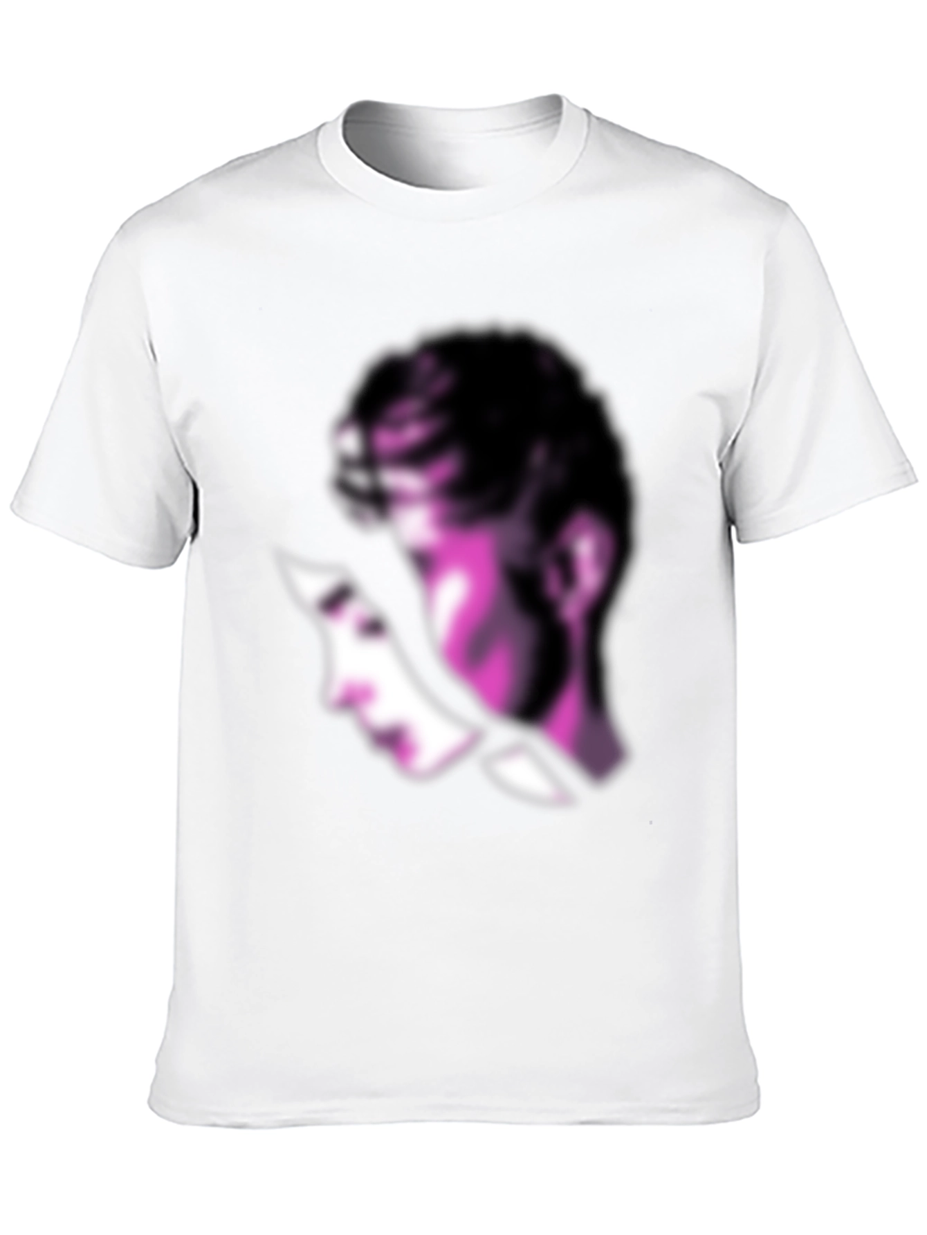 Abstract Purple Silhouette Black T-Shirt