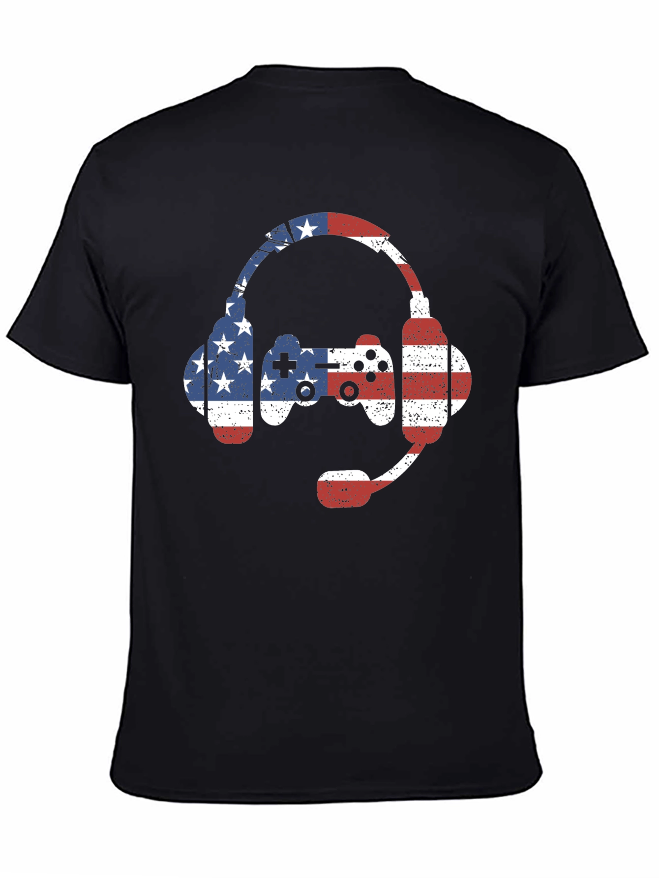 American Flag Gamer T-Shirt - Patriotic Gaming Tee