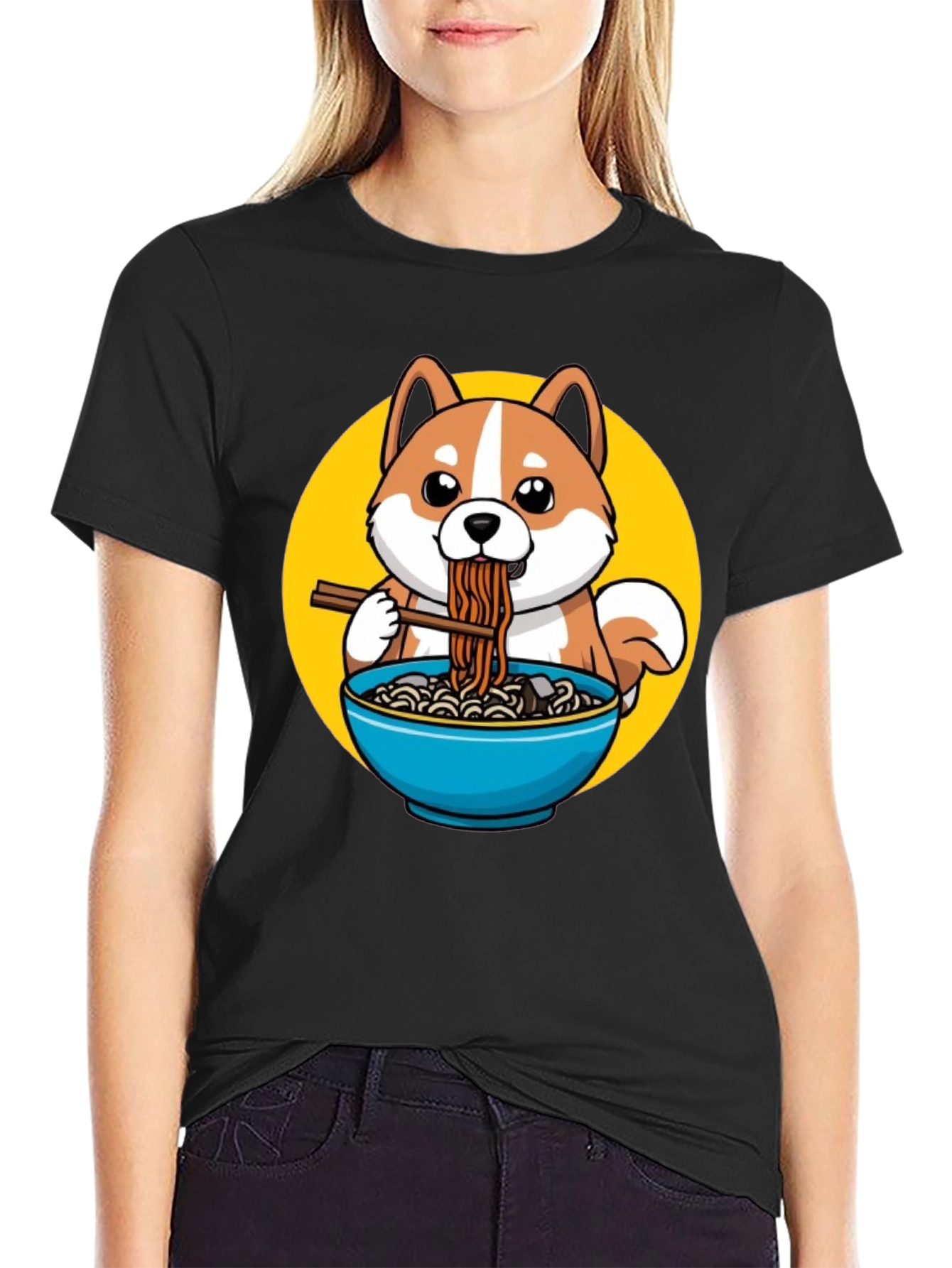 Shiba Inu Ramen T-Shirt - Cute Dog Graphic Tee