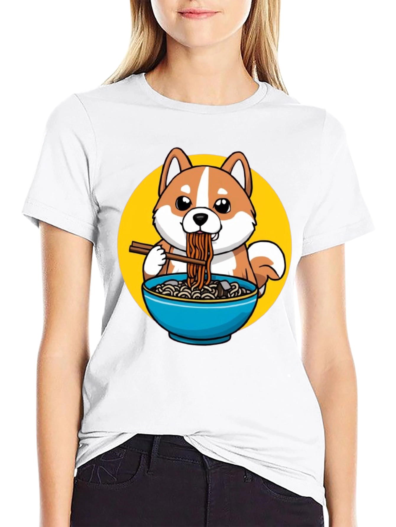Shiba Inu Ramen T-Shirt - Cute Dog Graphic Tee