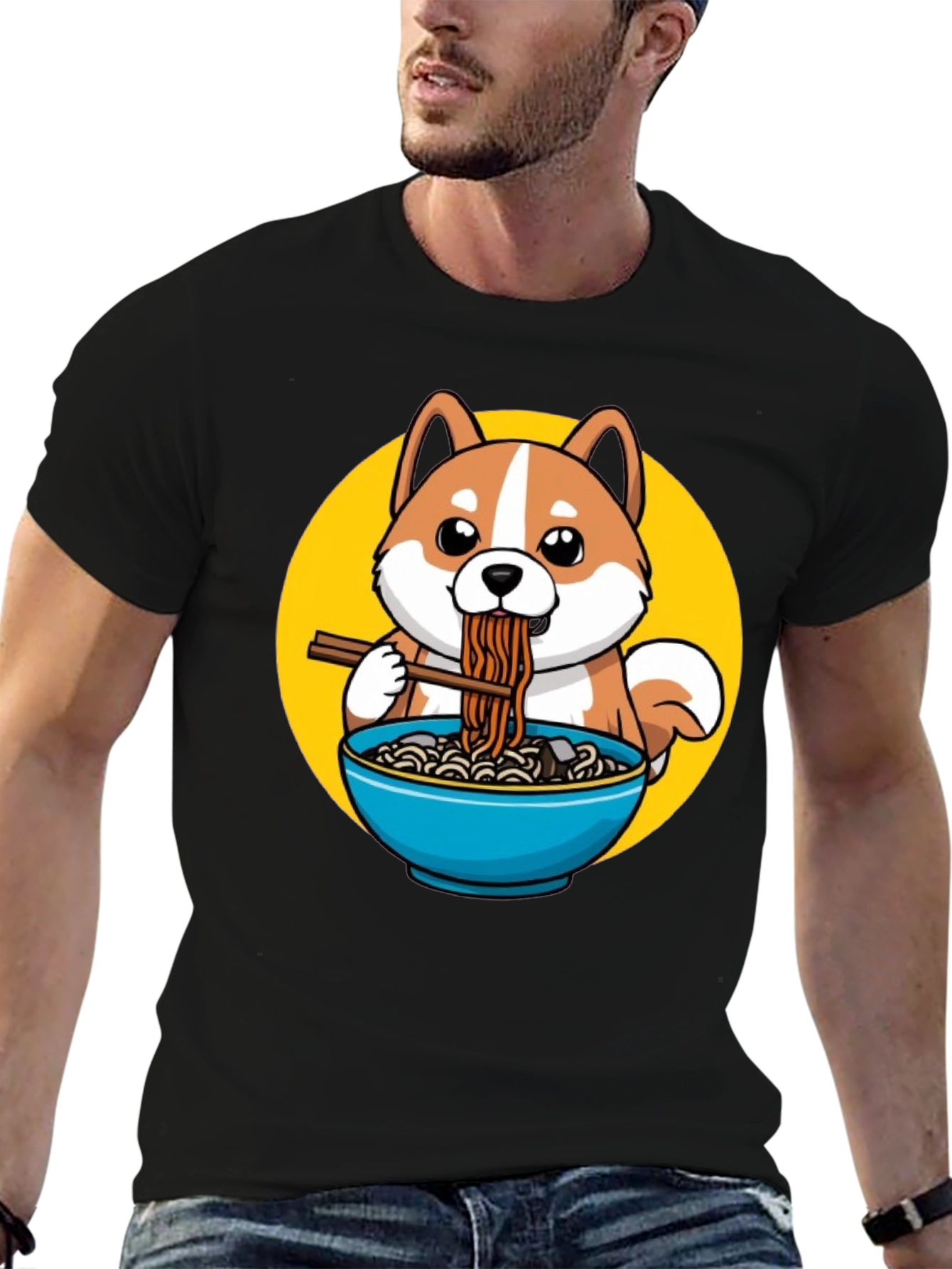 Shiba Inu Ramen T-Shirt - Cute Dog Graphic Tee