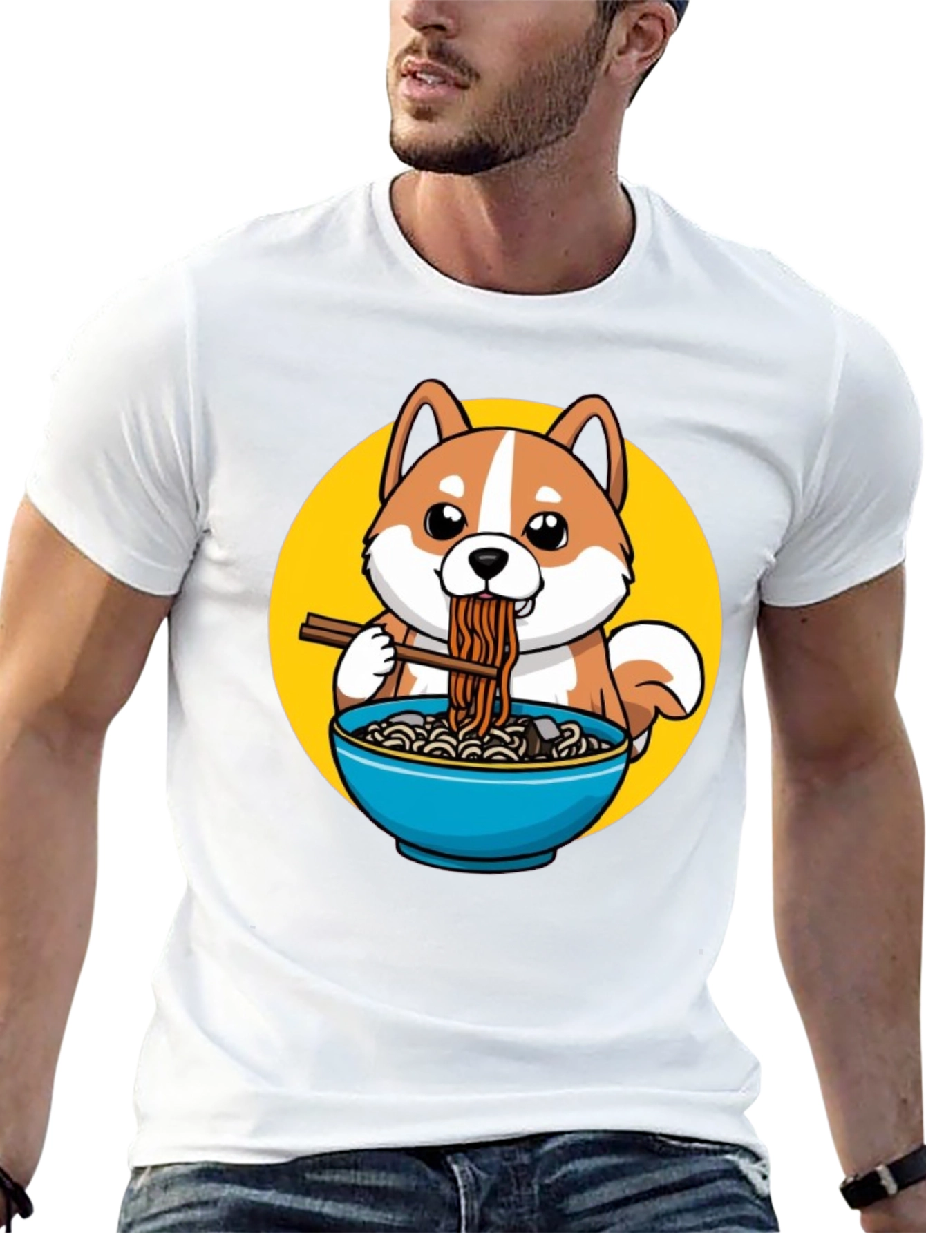Shiba Inu Ramen T-Shirt - Cute Dog Graphic Tee